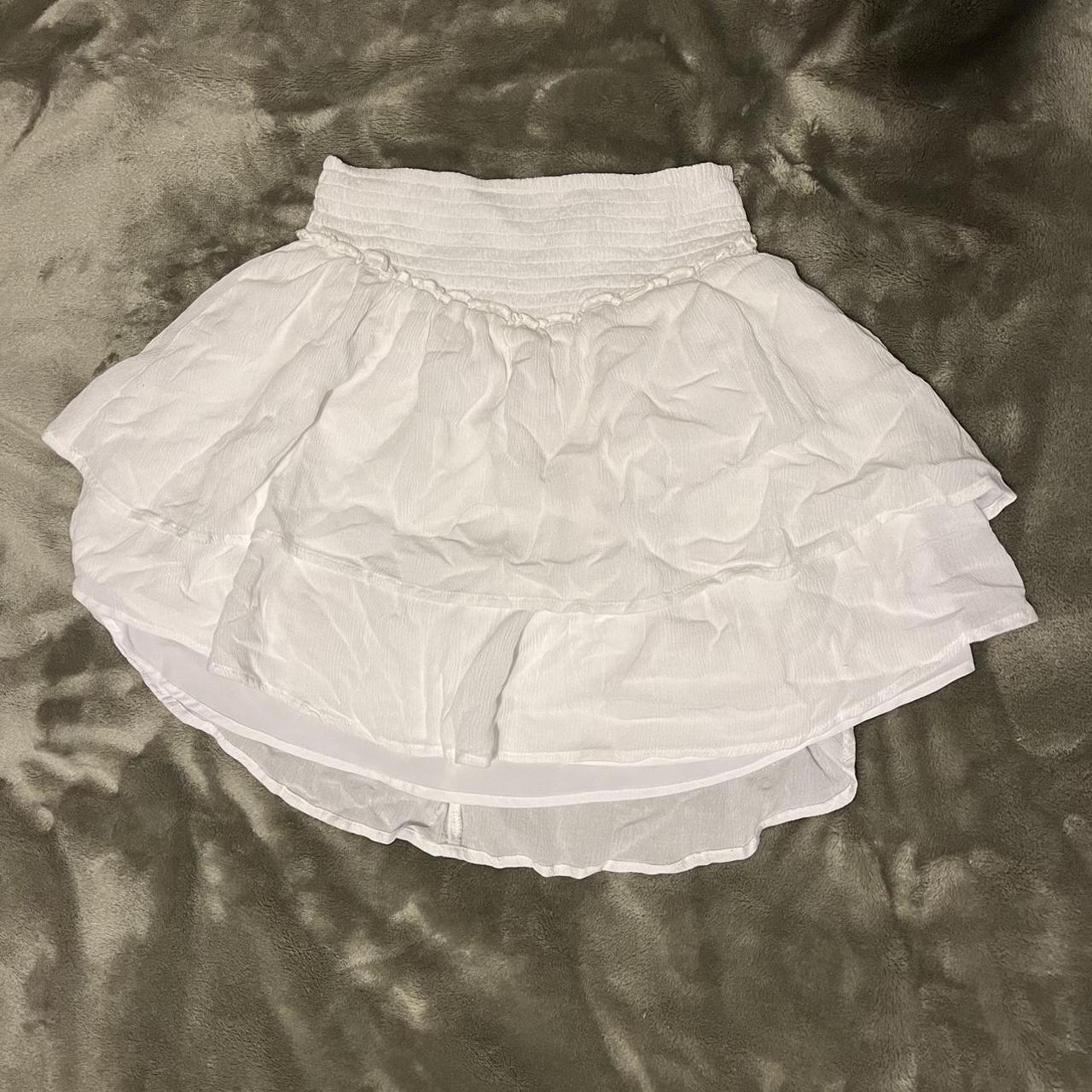 White ultra high-rise Hollister skirt -super cute... - Depop