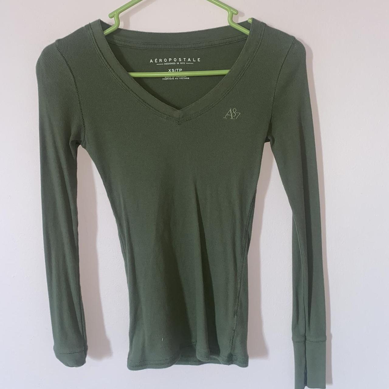 Aeropostale Women's Green and Khaki Shirt