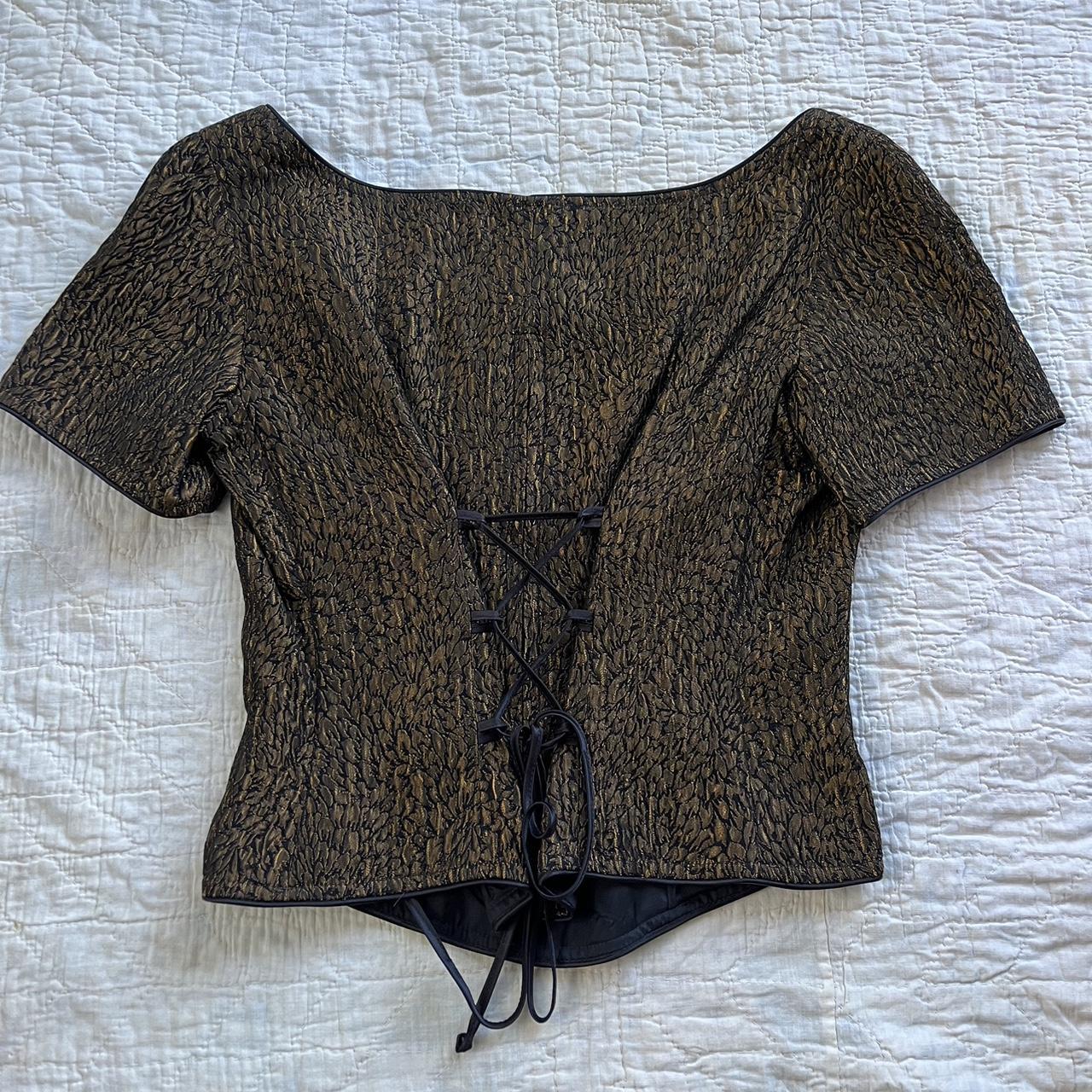 Unbelievable vintage 1990's textured corset top! - Depop