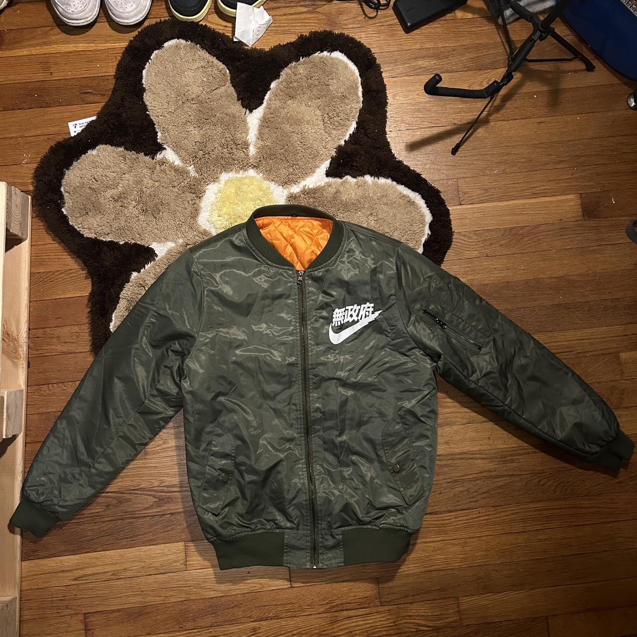 Olive green jacket nike best sale