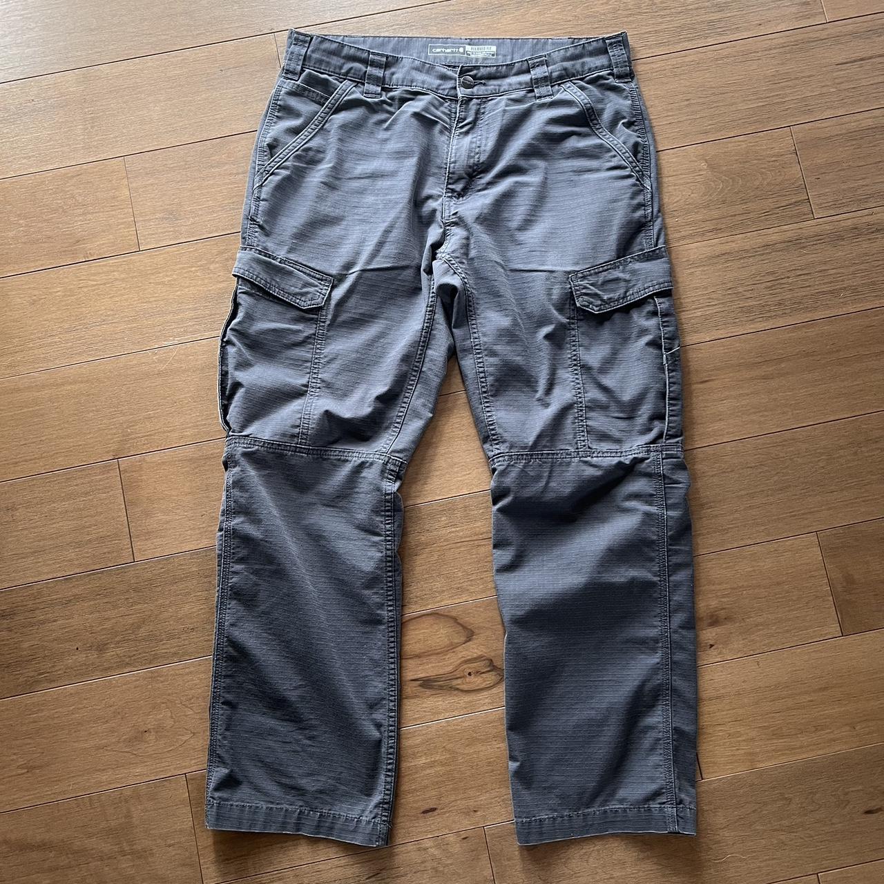 Vintage carhartt waffle cargo pants in Depop