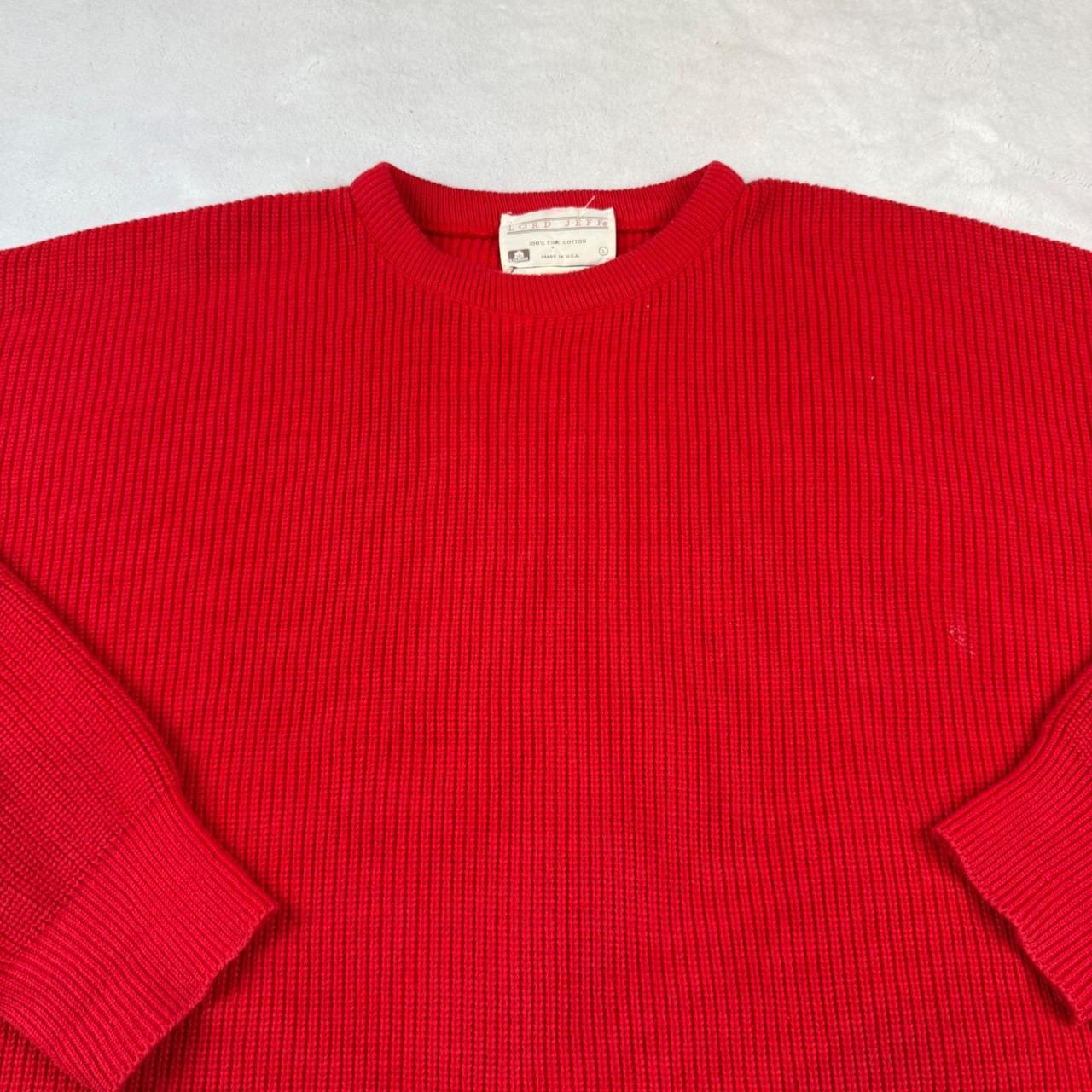 Vintage Men's Sweater - Red - L – Lord Jeff Mens … - image 2