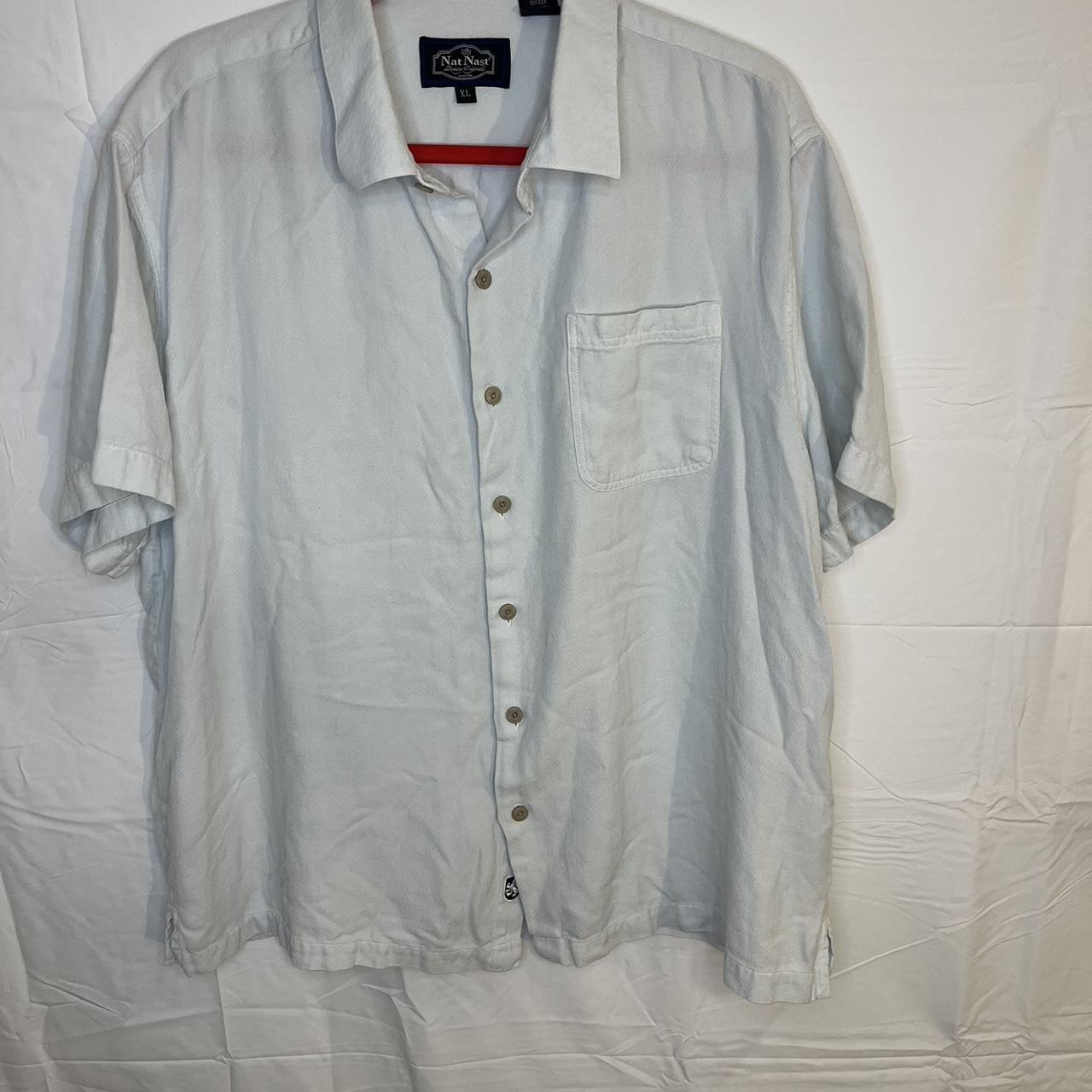 Mens Nat Nast 70% Silk short sleeve button down... - Depop