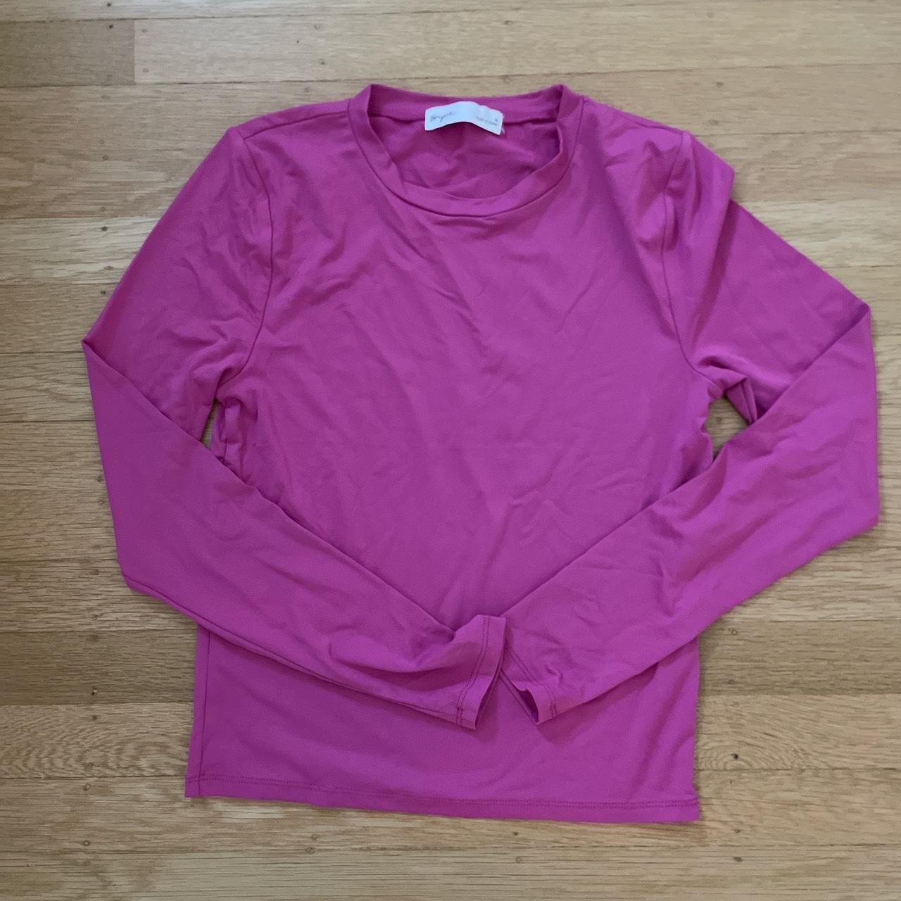 Supre Luxe Longline Longsleeve in Pink Magenta.... - Depop