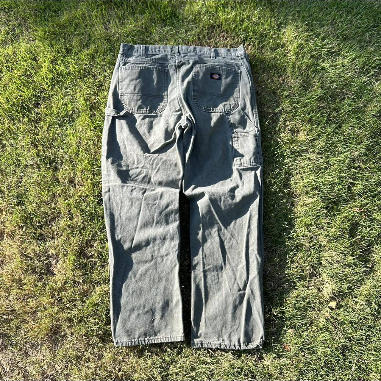 Vintage Y2K Dark Grey Dickies Pants size 38 x 32 -... - Depop