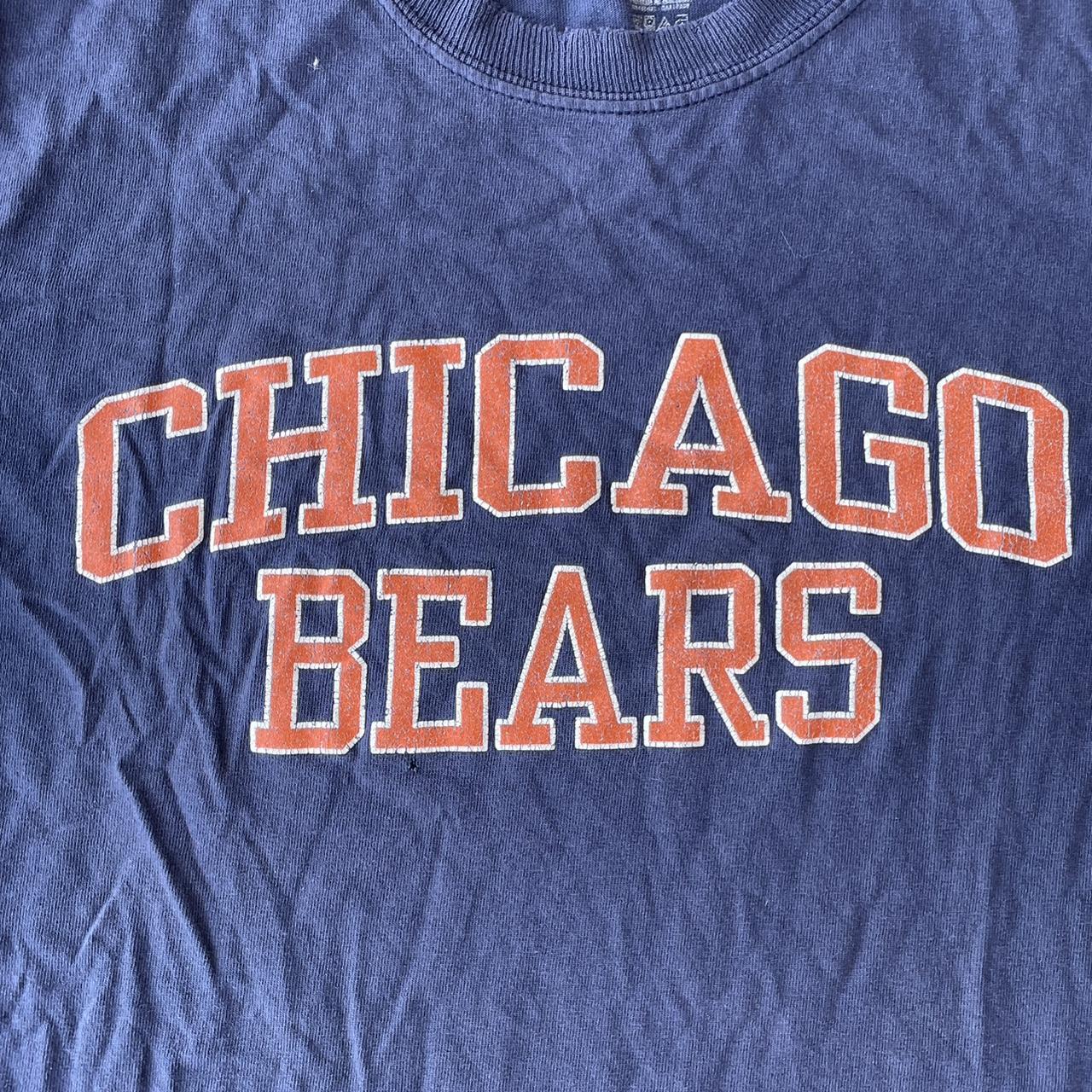 Vintage Bears Navy and orange T Shirt. NFL Football - Depop