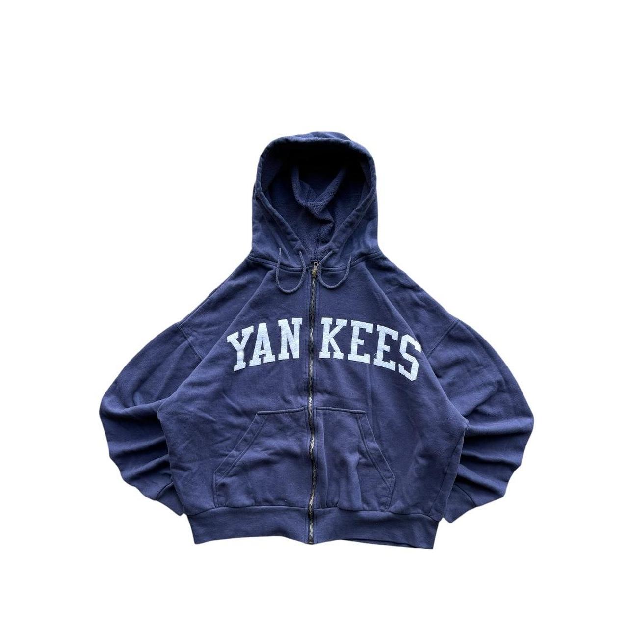 Vintage 90s Embroidered MLB New York Yankees Zip Up... Depop