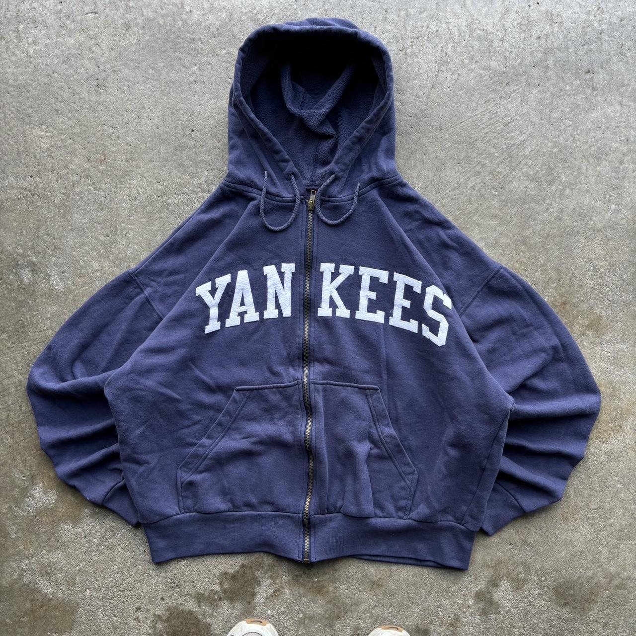 Vintage 90s Embroidered MLB New York Yankees Zip Up... Depop