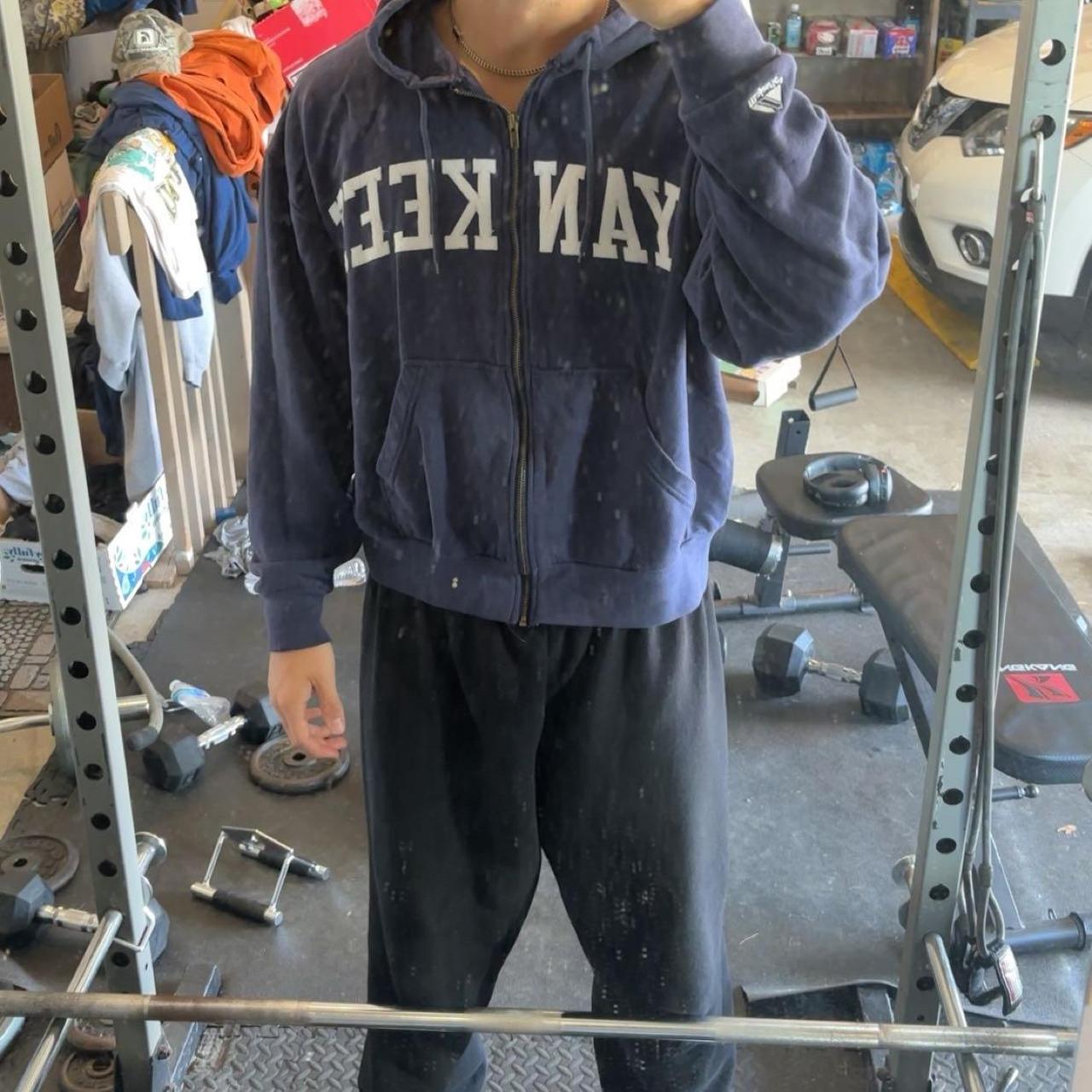 Vintage 90s Embroidered MLB New York Yankees Zip Up... Depop