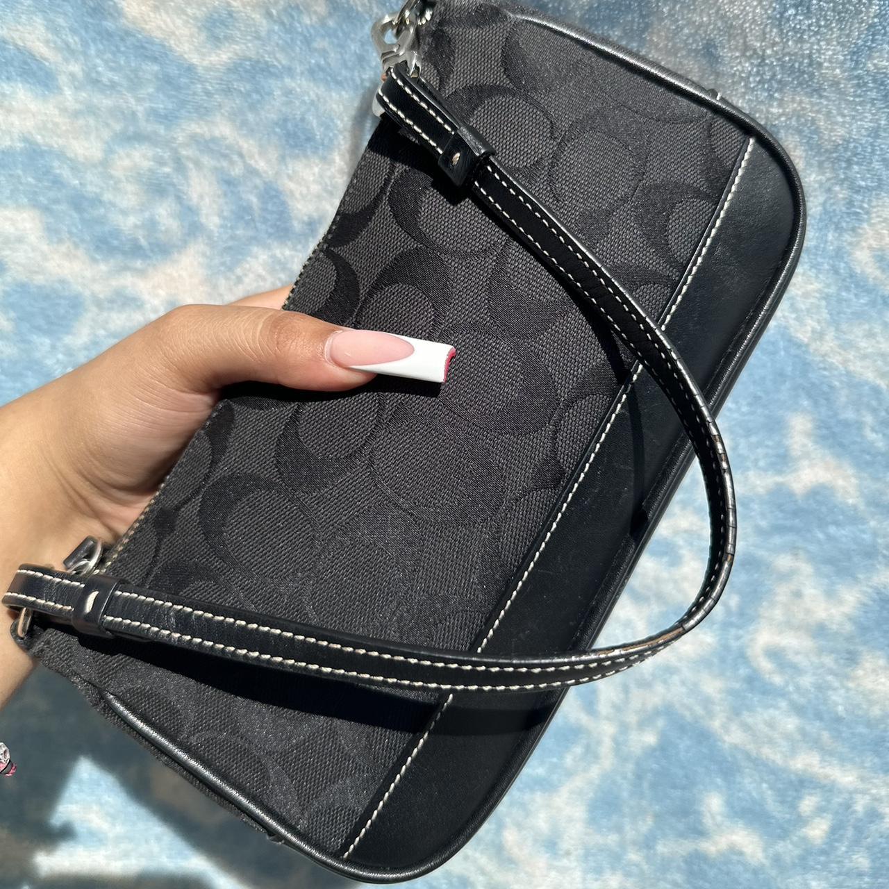 Y2K Vintage Coach Black Demi Mini Bag - Measures at - Depop