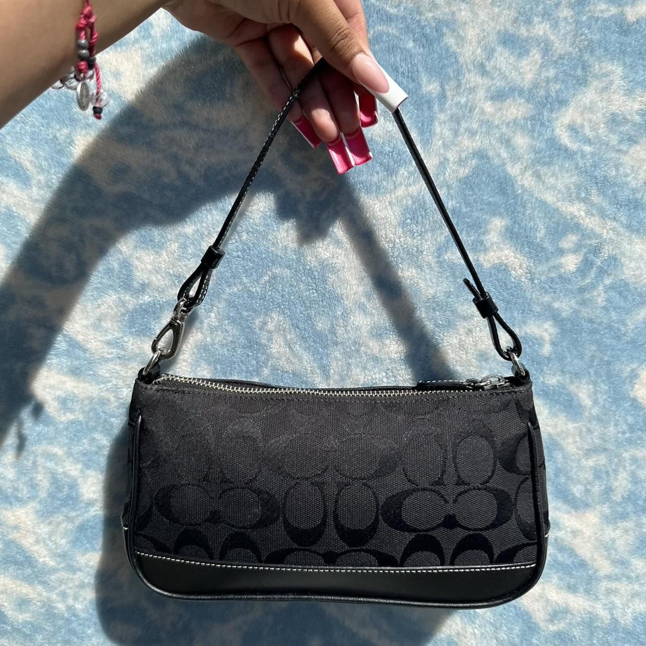 Y2K Vintage Coach Black Demi Mini Bag - Measures at - Depop