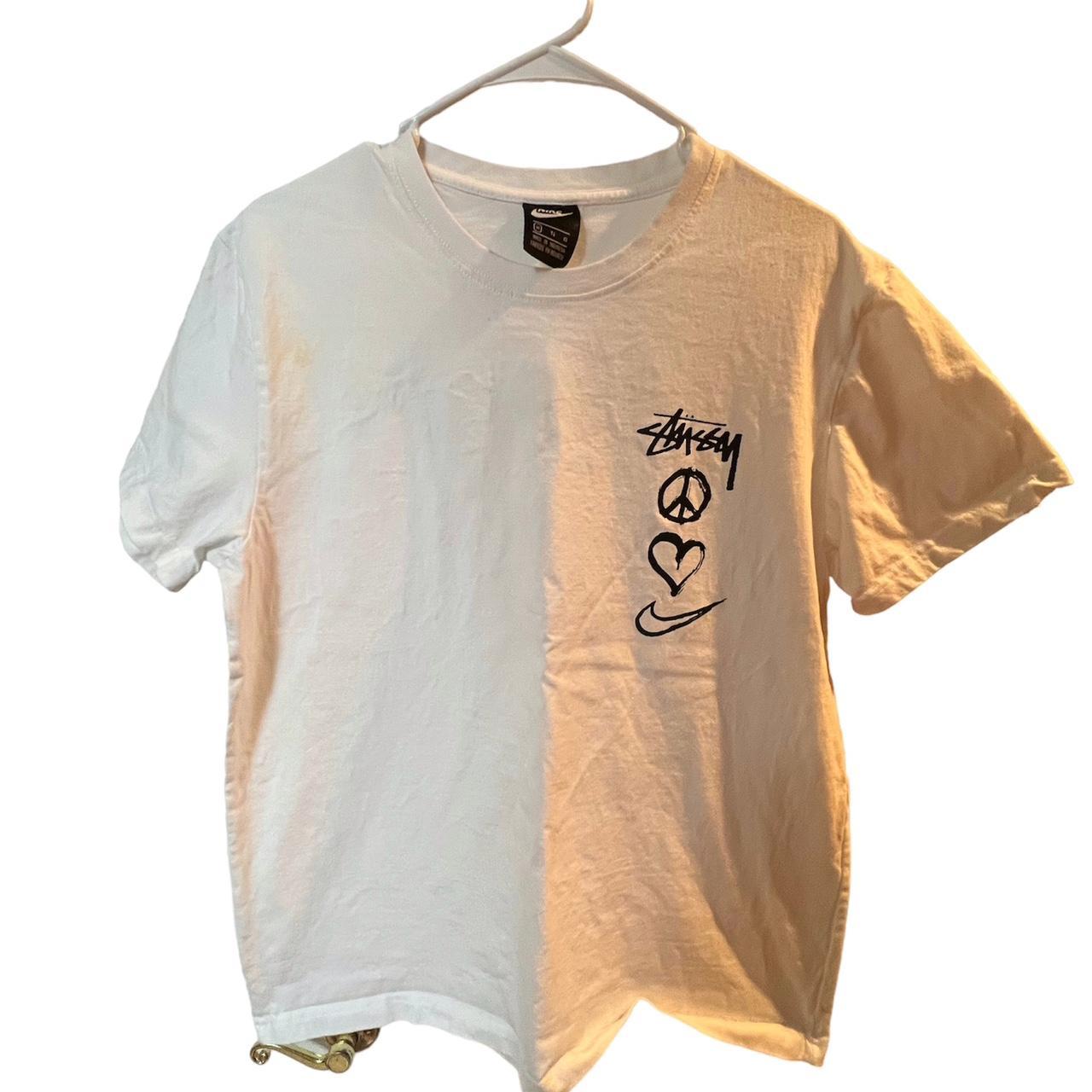 Nike x Stussy Peace, Love, Swoosh T-Shirt - | Depop Nike x Stussy Peace, Love, Swoosh T-Shirt - | Depop