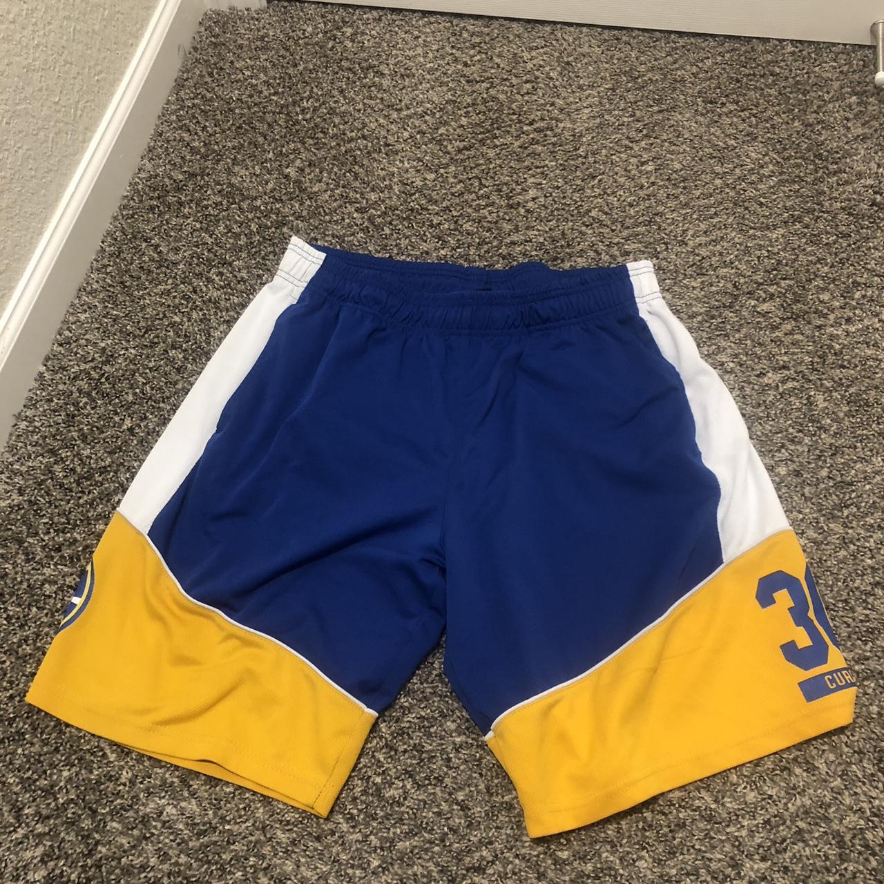 Golden State Warriors NBA Throwback Shorts. Patches - Depop