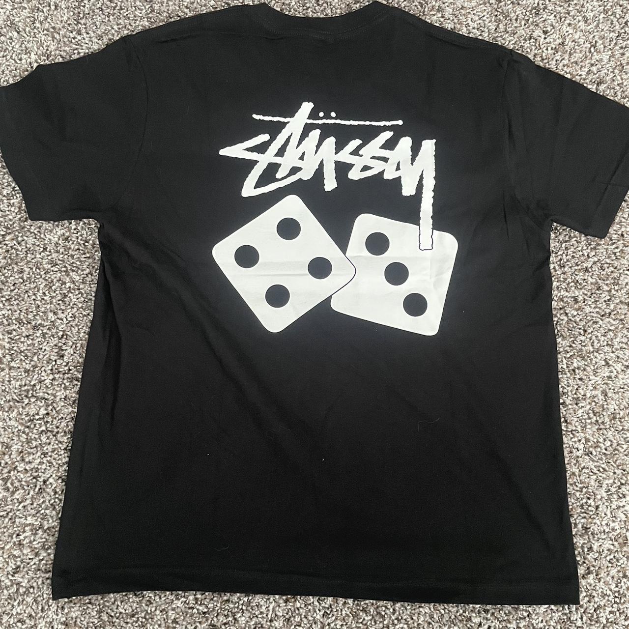 Stüssy Dice Pigment Dyed Tee (Black) —— 100%... - Depop