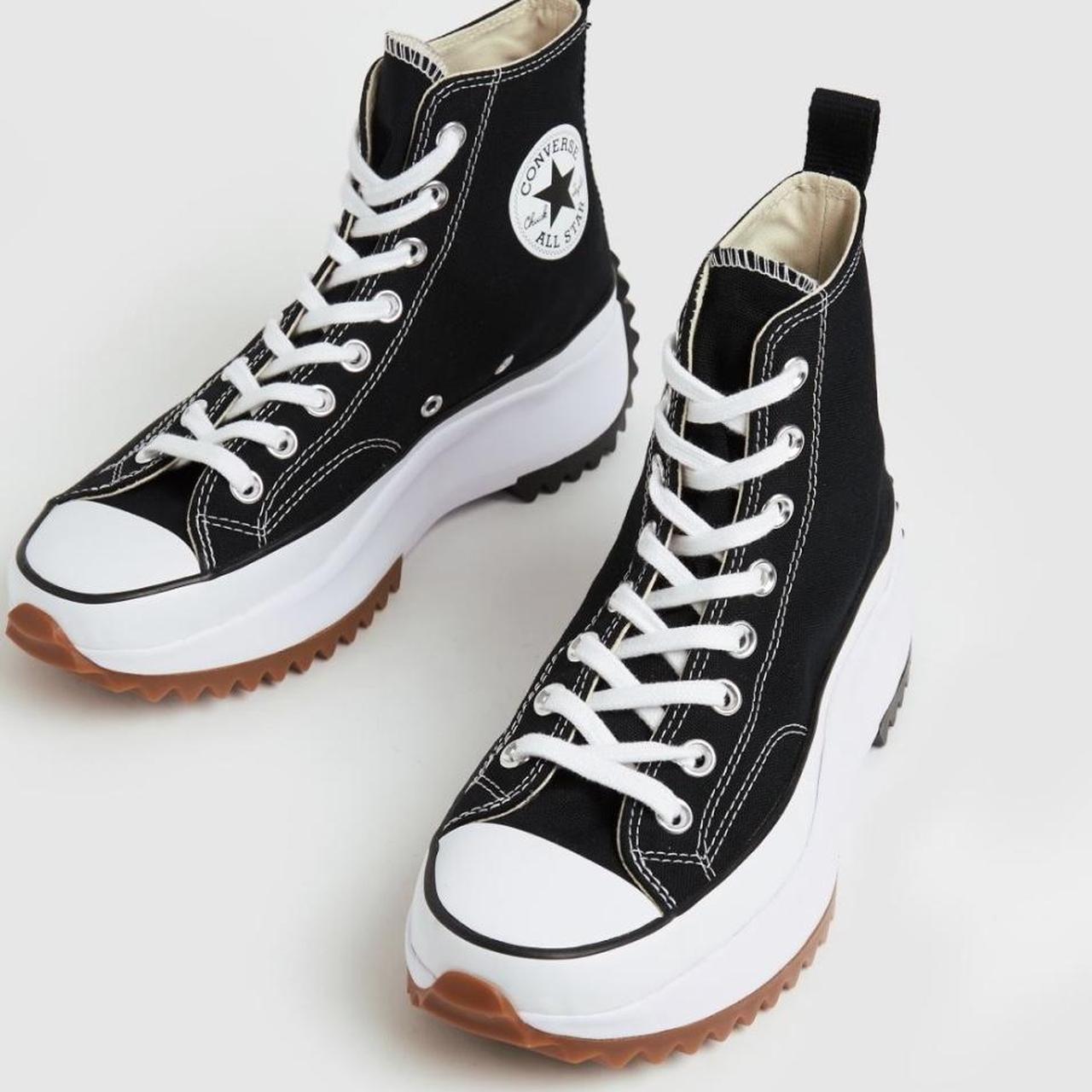 Converse Run Star Hike Hi Trainers In Black & White - Depop