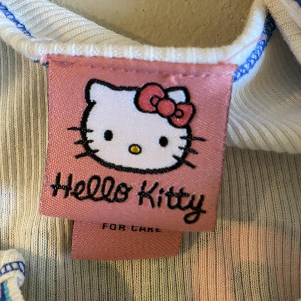 Hello Kitty Women's Pink and White Shirt | Depop