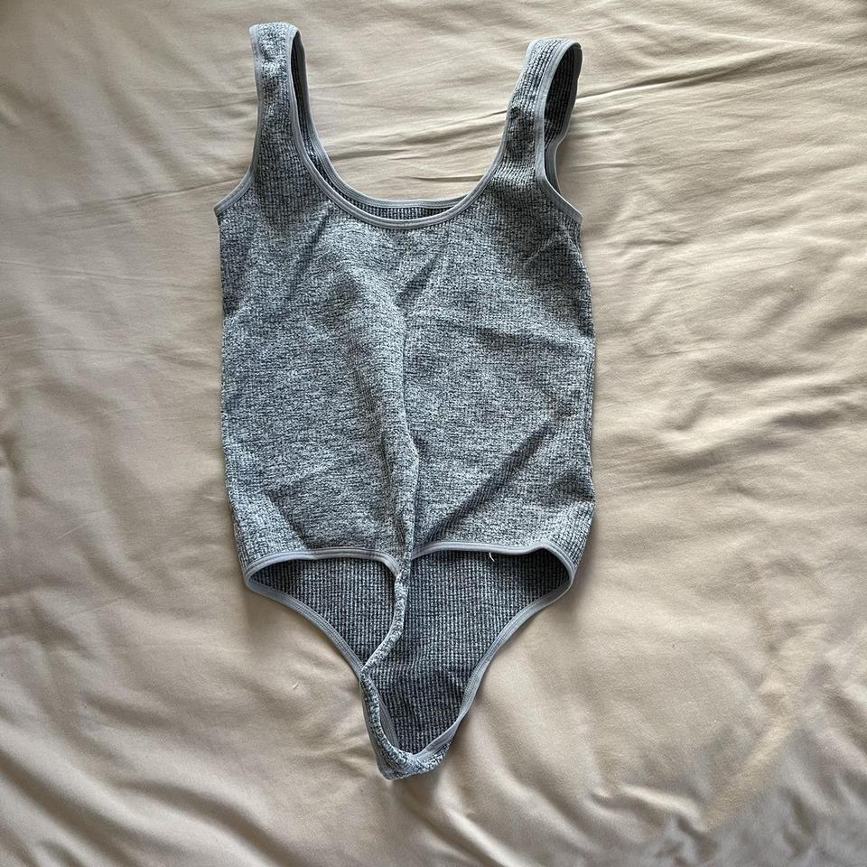 Colsie Women's Seamless Bodysuit - Heather Gray Size - Depop