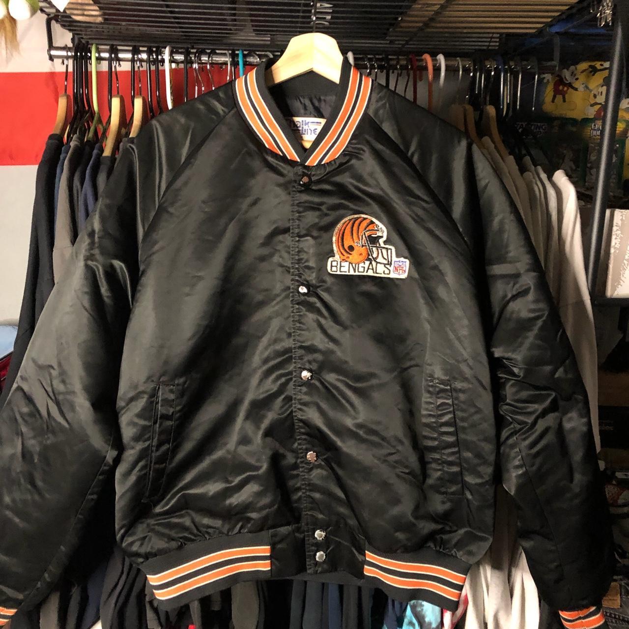 Chalk Line Men's Black and Orange Jacket | Depop