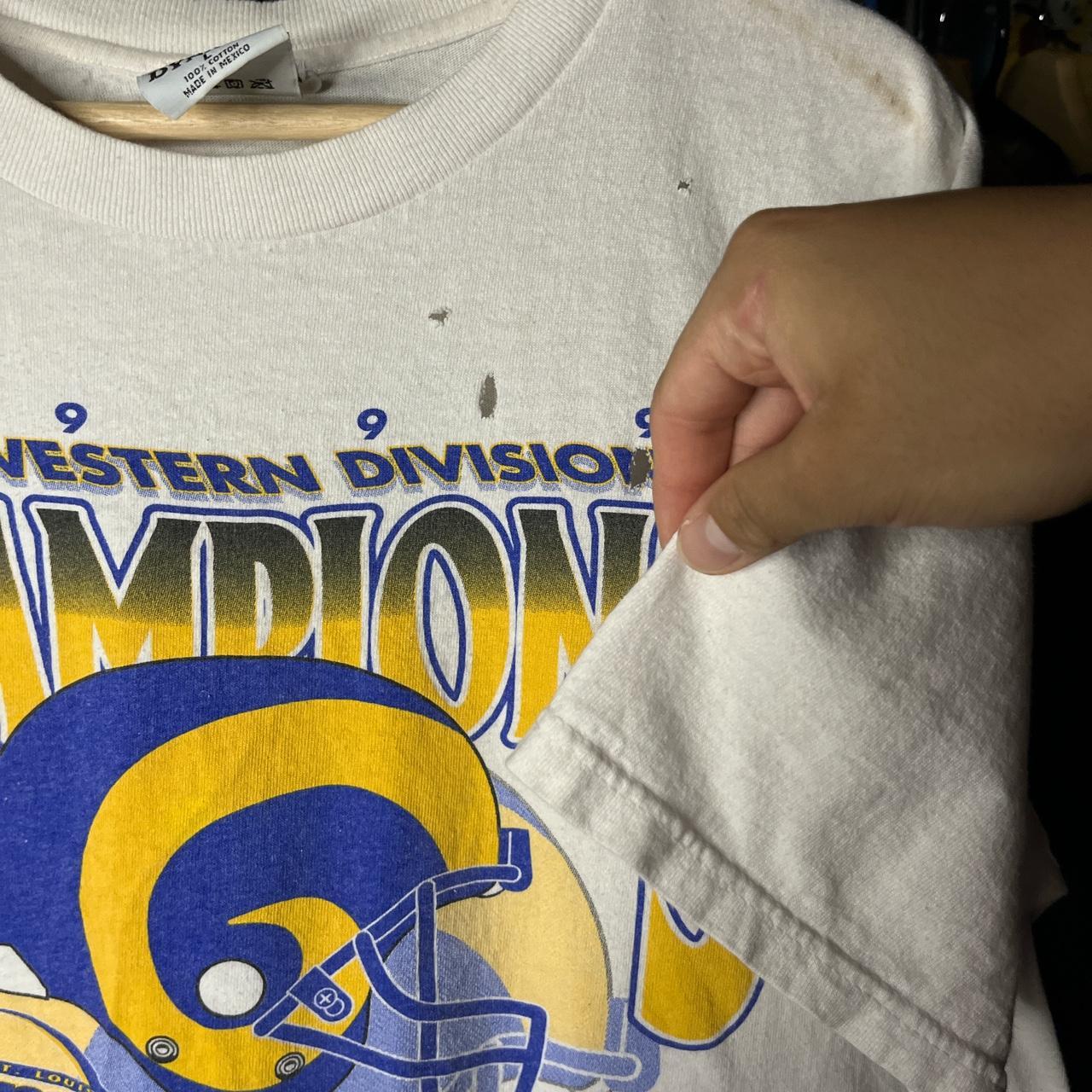 Vintage 1990s Thrashed St. Louis Rams Football - Depop