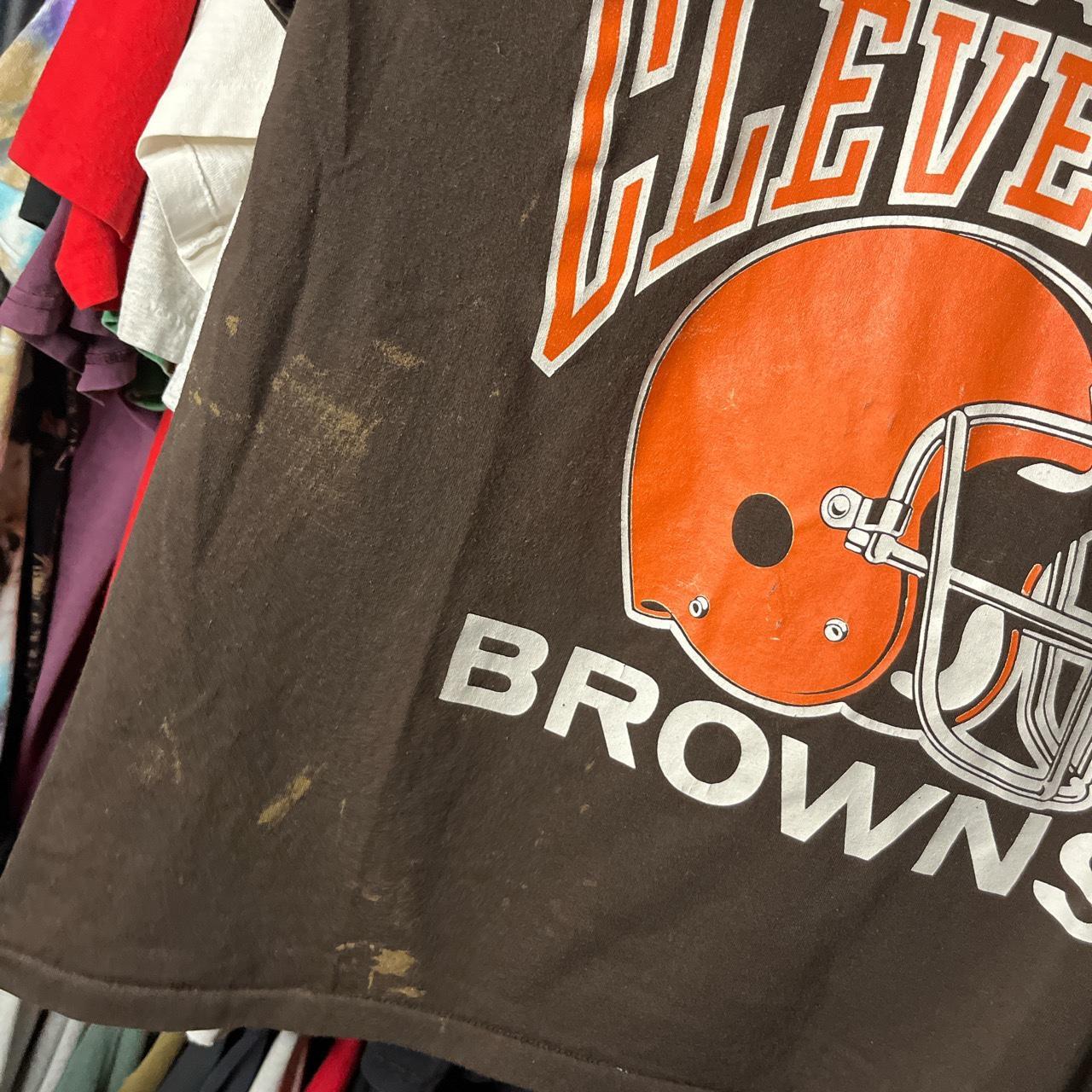 Vintage 80's NFL Cleveland Browns Sportswear Fan Brown T 