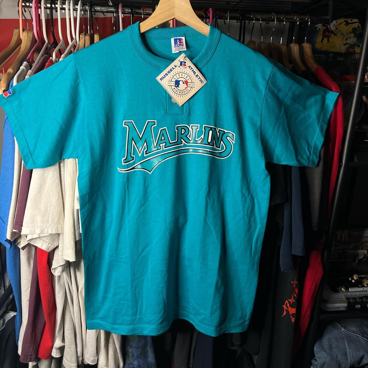 FLORIDA MARLINS VINTAGE 90s RUSSELL ATHLETIC BASEBALL JERSEY XXL