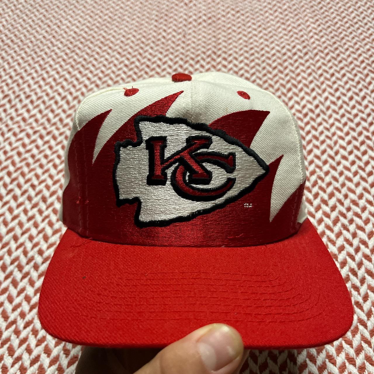 Men's New Era White/Red Kansas City Chiefs Vintage Sharktooth