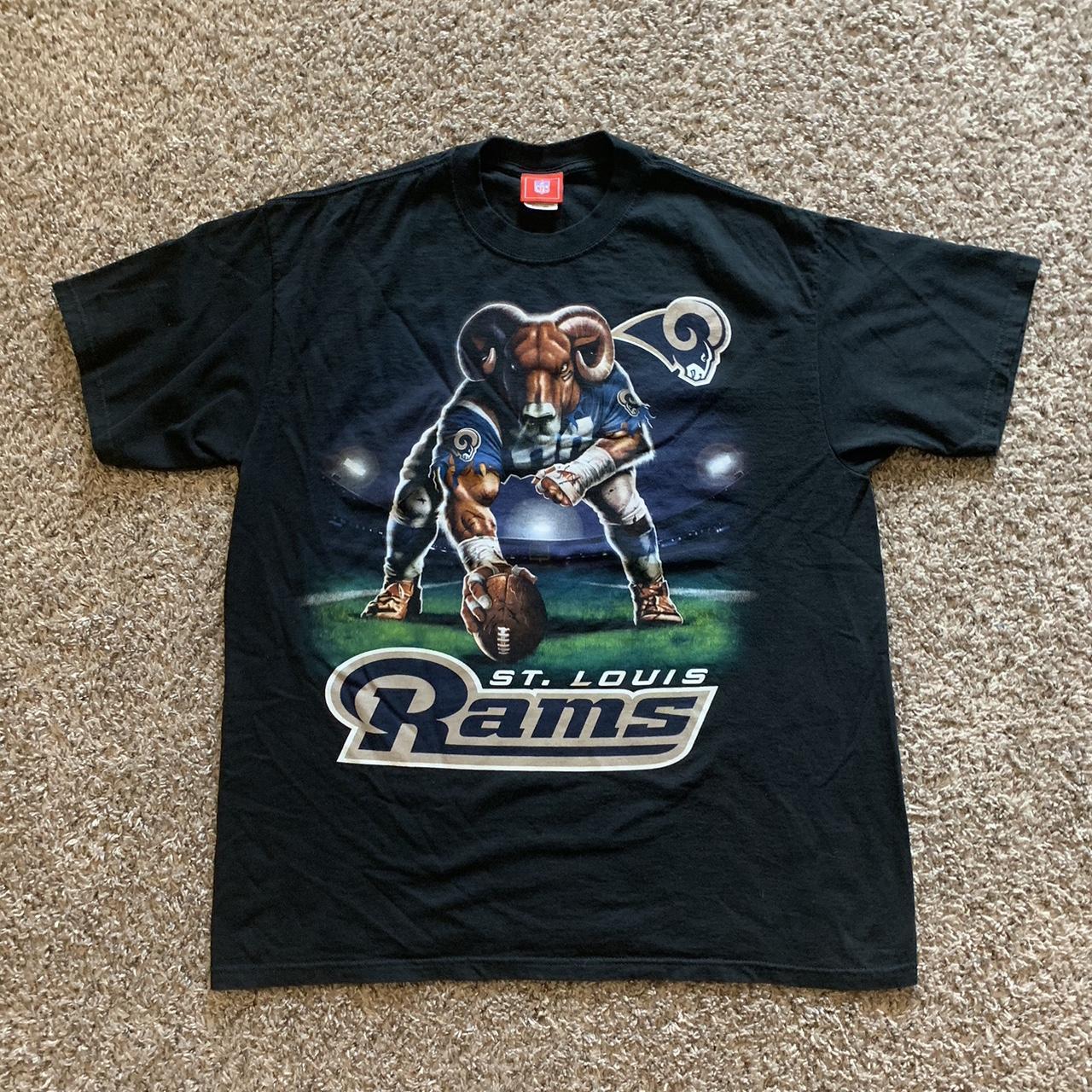 Vintage 60s NFL Rams Jersey Shirt 3/4 Sleeves - Depop