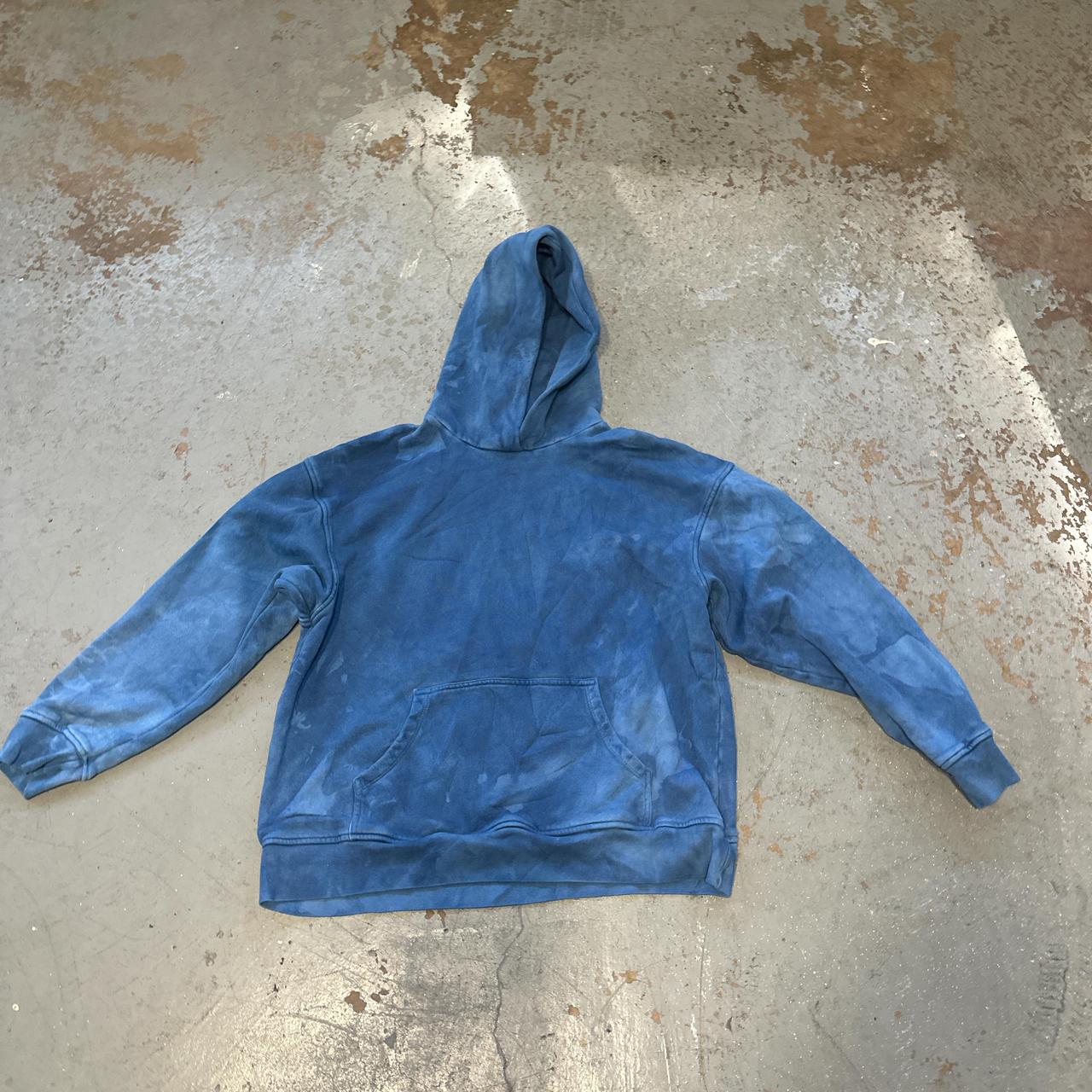 Blue and navy tie dye hoodie. Blanks by Thirteen. Depop