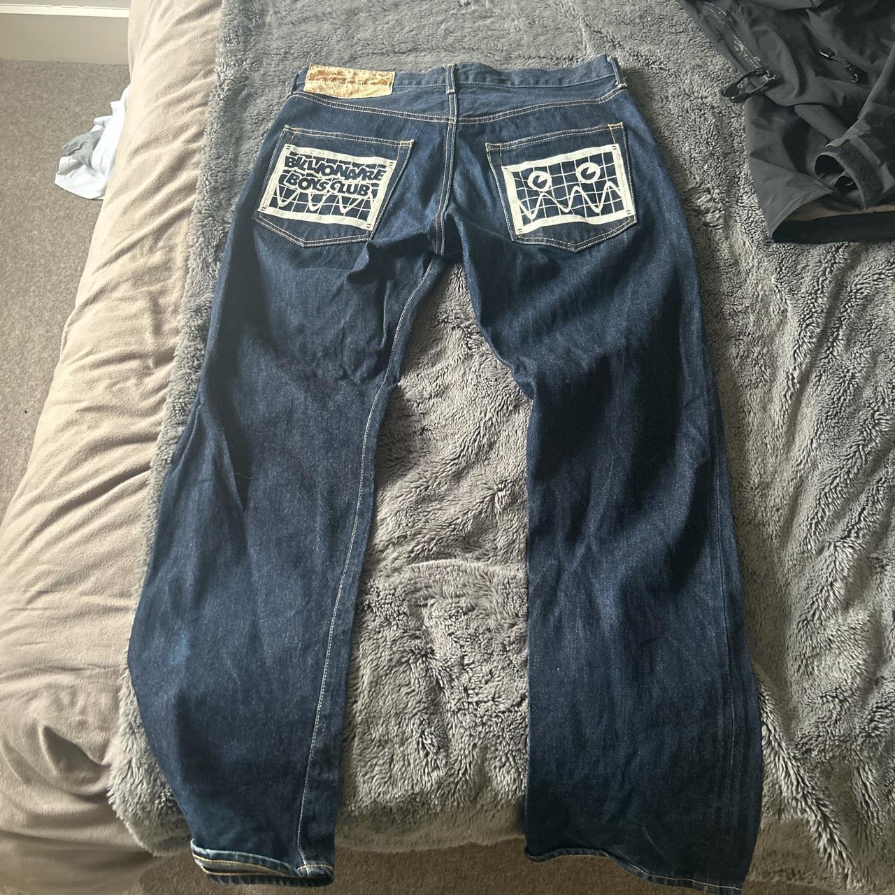 BBC Jeans Billionaire Boys Club Baggy Jeans Blue... - Depop