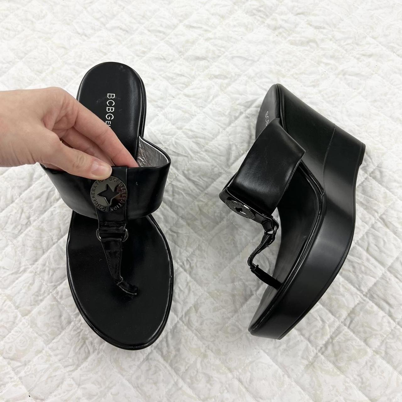 y2k BCBGeneration black wedges Platform black wedge. Depop