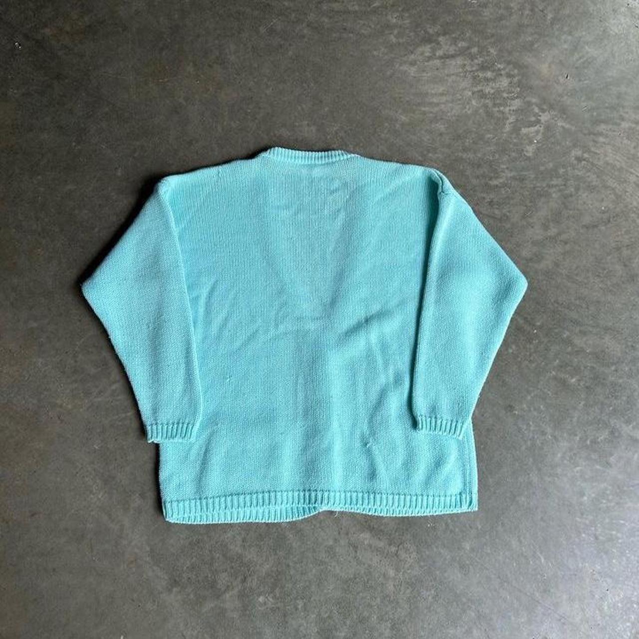 80’s Baby Blue Cardigan Size XL 24.5 x 28 Depop
