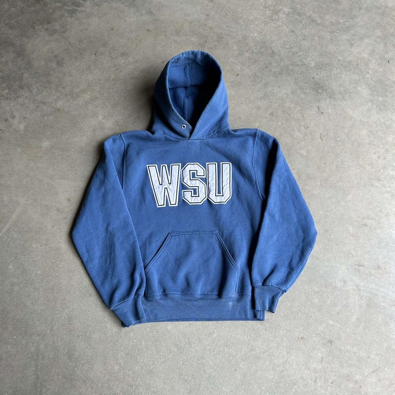 00’s Wsu Hoodie Size Small 18 x 23.5 - Depop