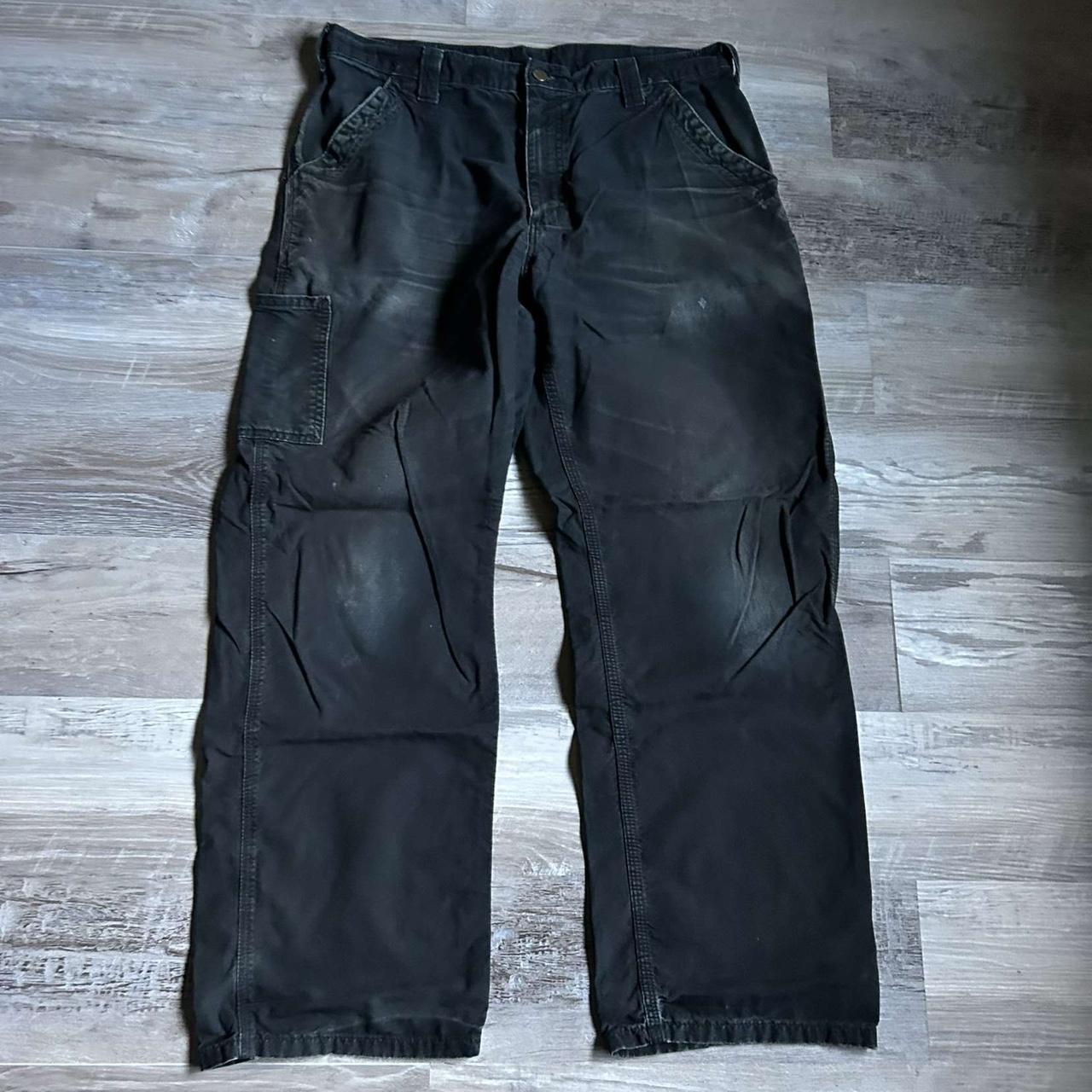 Vintage Black Carhartt Carpenter Pants Size 36 x 30 - Depop