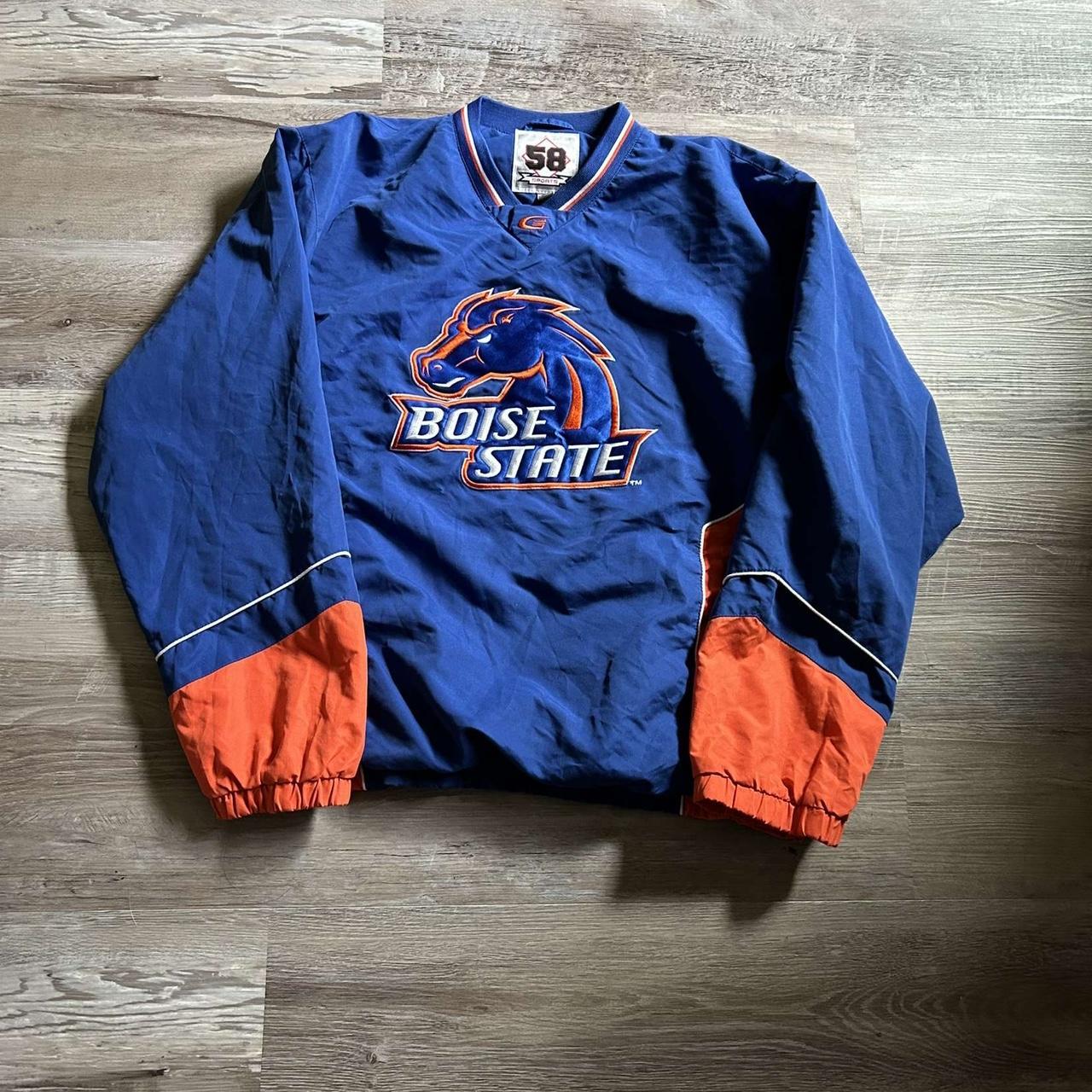 Vintage Boise State Broncos Pull Over Size... - Depop