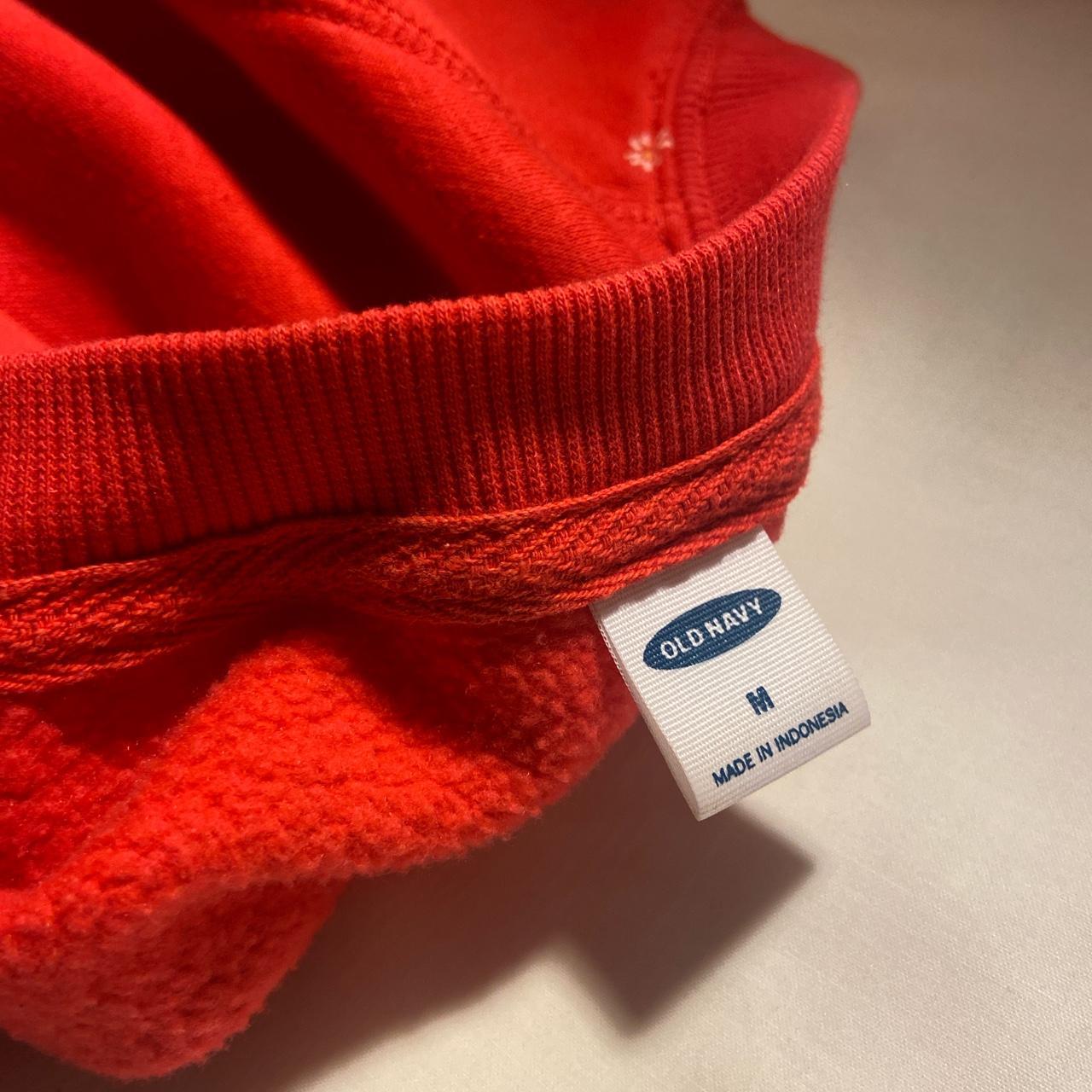 Old Navy Women's Red and White Sweatshirt Depop