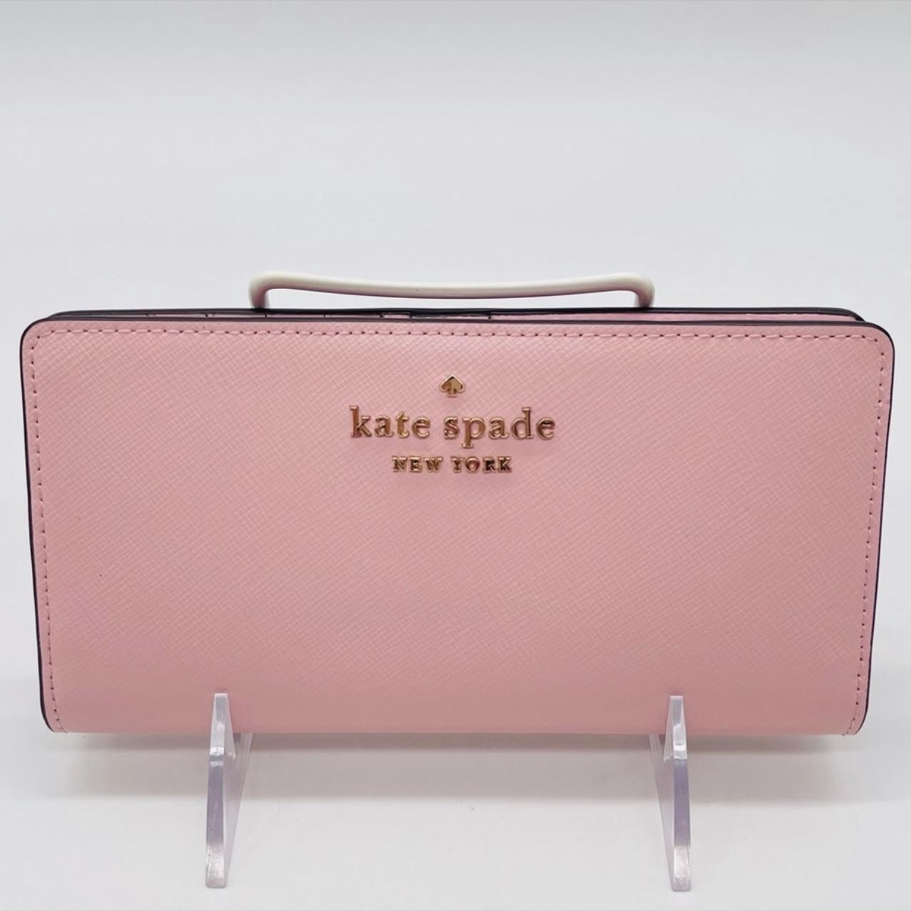 Kate Spade Staci Large Slim Bifold Wallet in Light Crepe (WLR00145