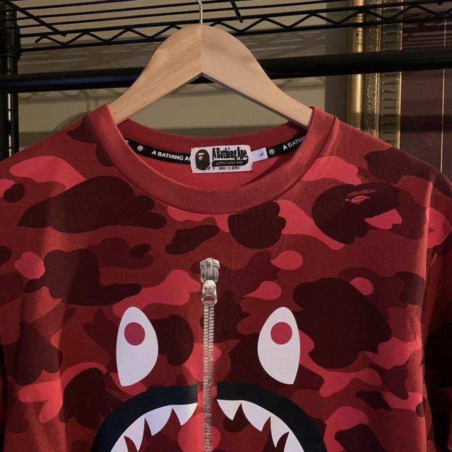 Bape Shark Reflective Tee White/camo Perfect - Depop