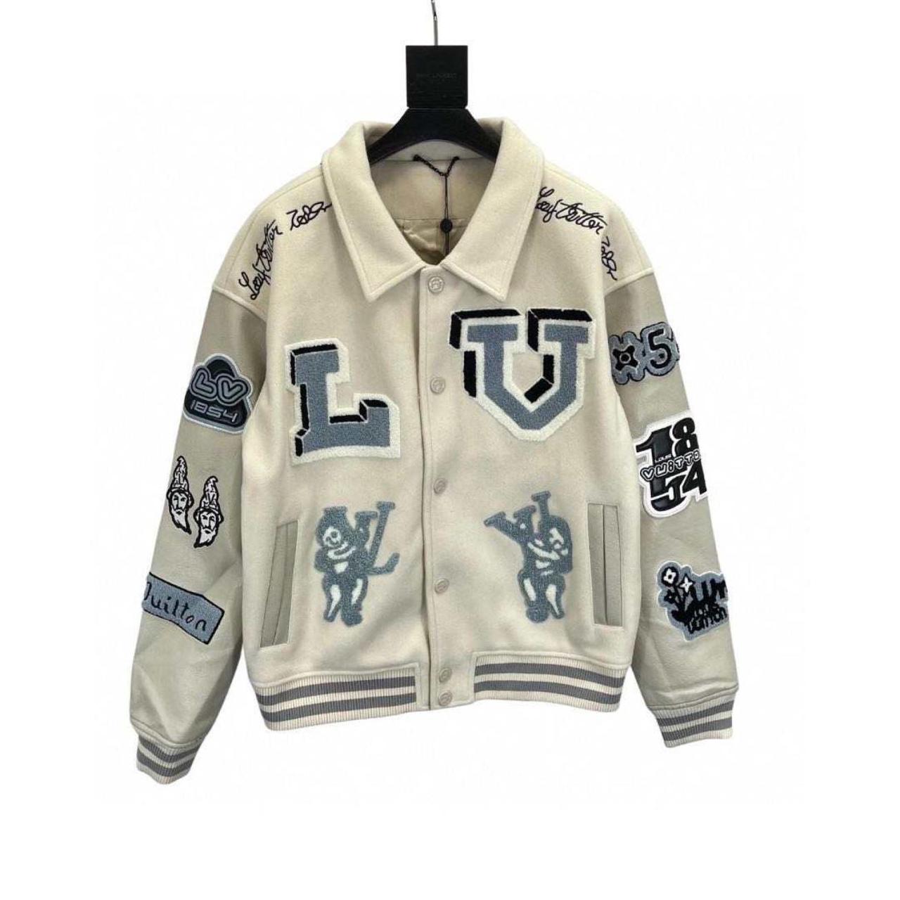 Jacket Makers Louis Vuitton Bunny Cream Varsity Jacket