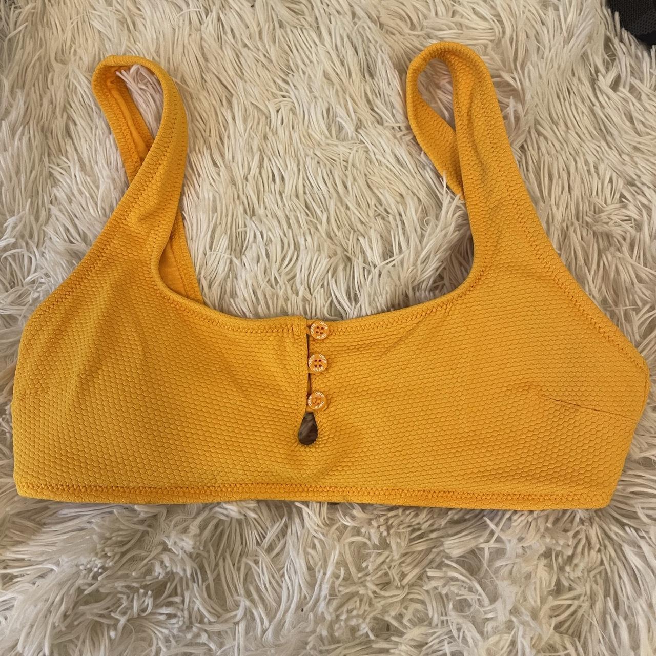 Women's Yellow and Orange Bikini-and-tankini-tops | Depop