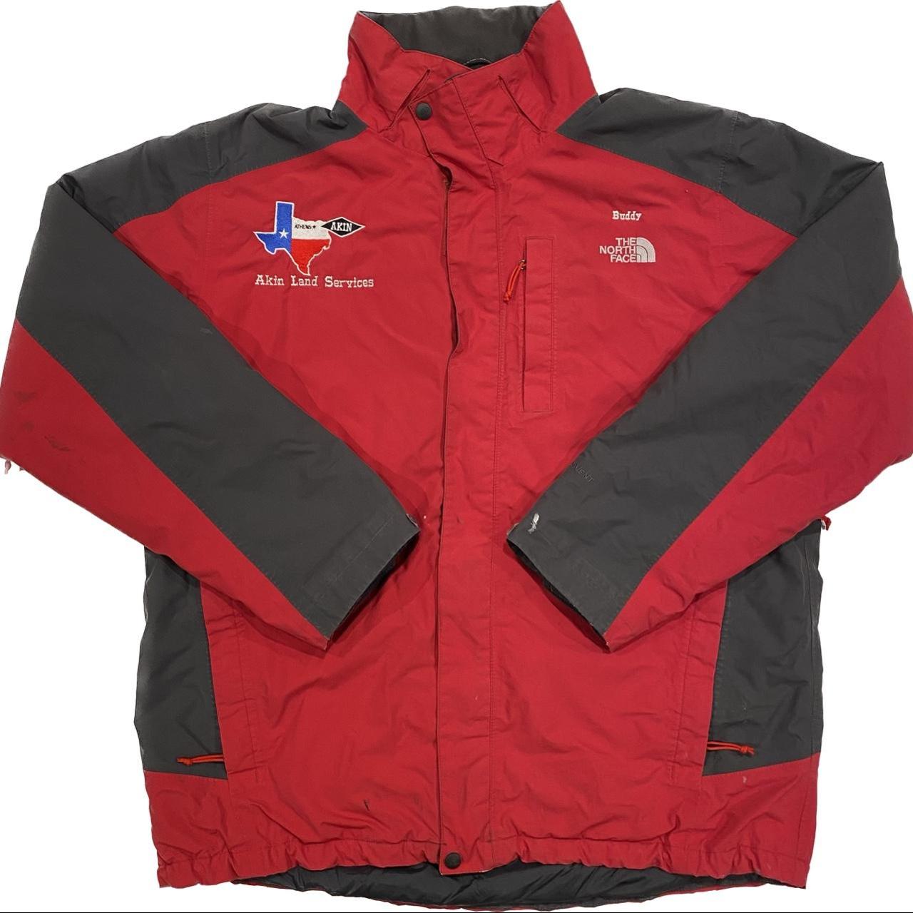 The North Face Men's Red and White Coat Depop