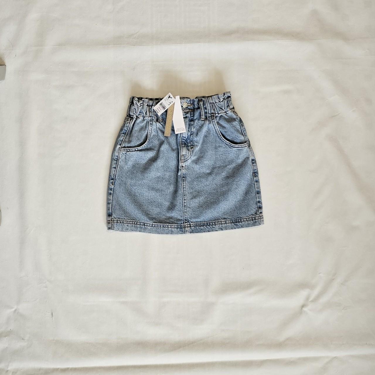 New Topshop Petite paperbag denim skirt in Depop