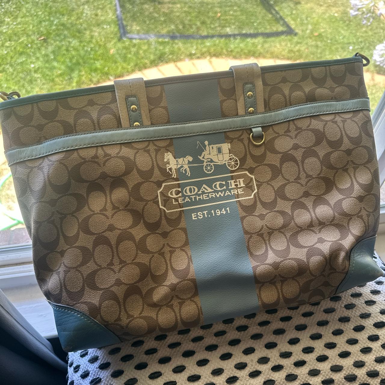 Barely used Coach diaper bag. Comes with changing pad. - Depop