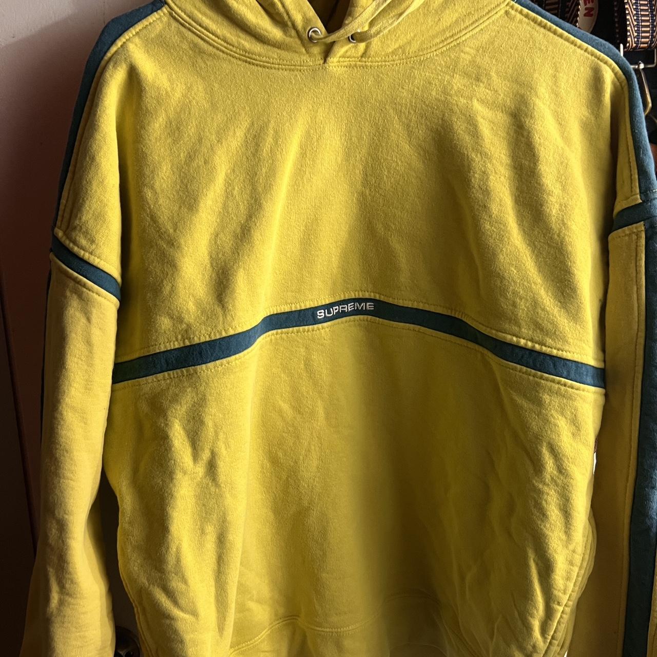 Supreme blue and hot sale yellow hoodie