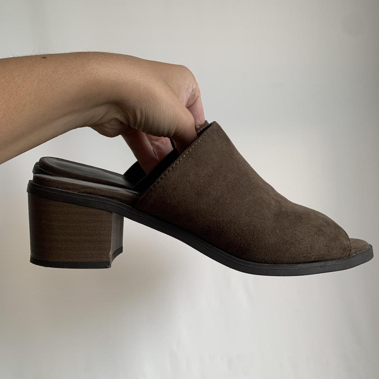 block heel grey sandals