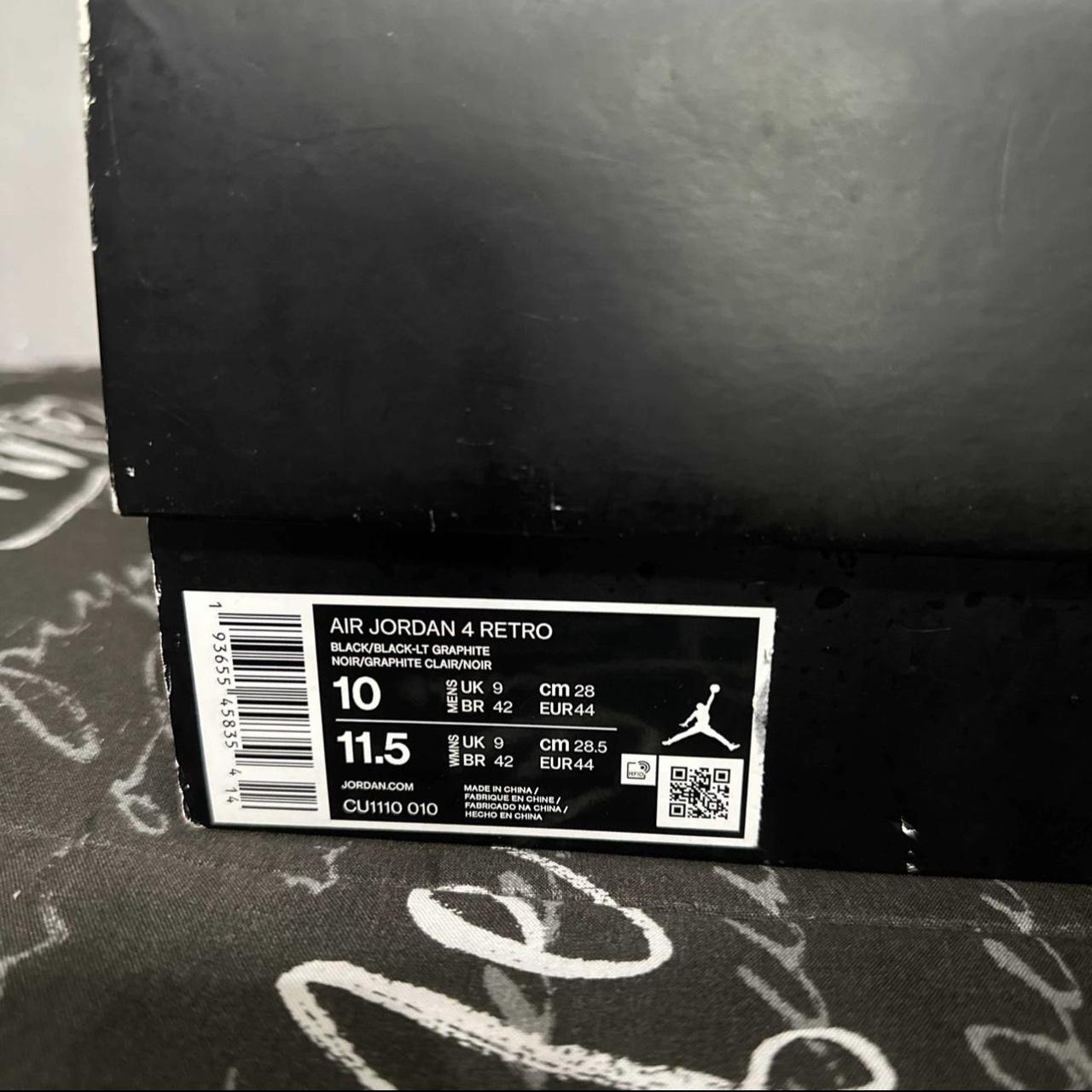 Air Jordan 4 'Black Cat' -no original box - used- - Depop