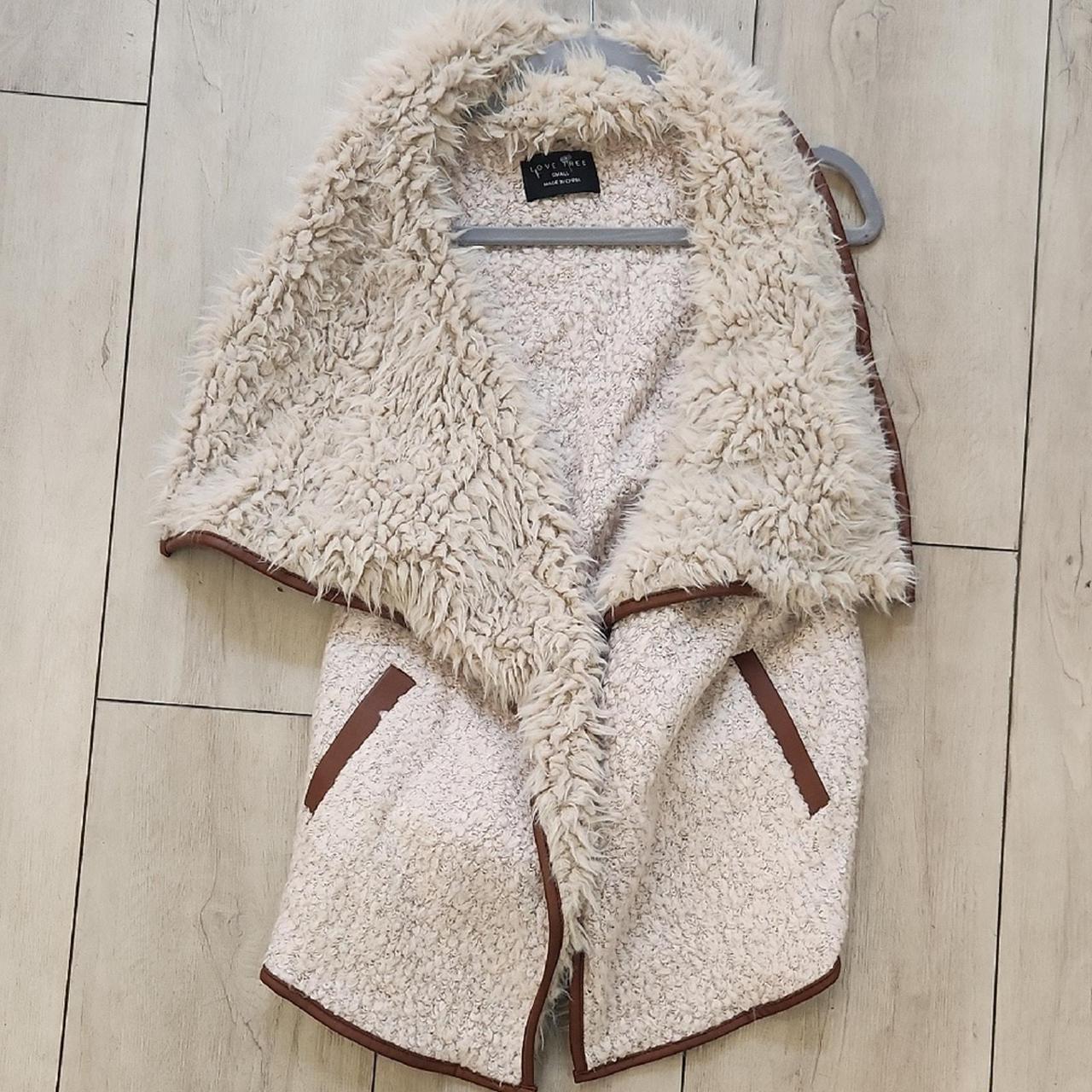 Source Unknown Women's Jacket - Cream/Brown - S –… - image 1