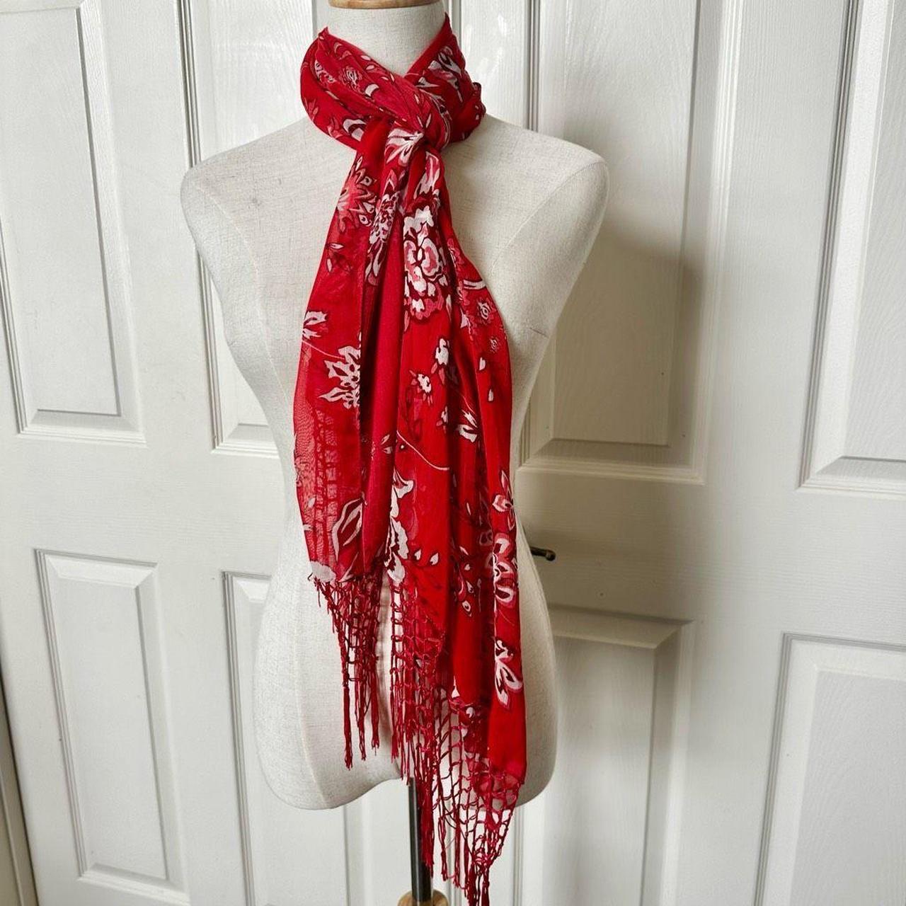 Red and silver clearance scarf