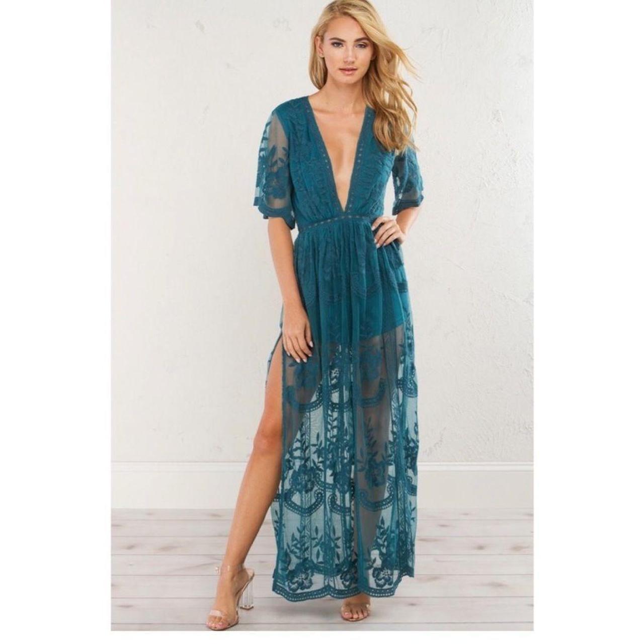 Honey punch lace maxi dress best sale