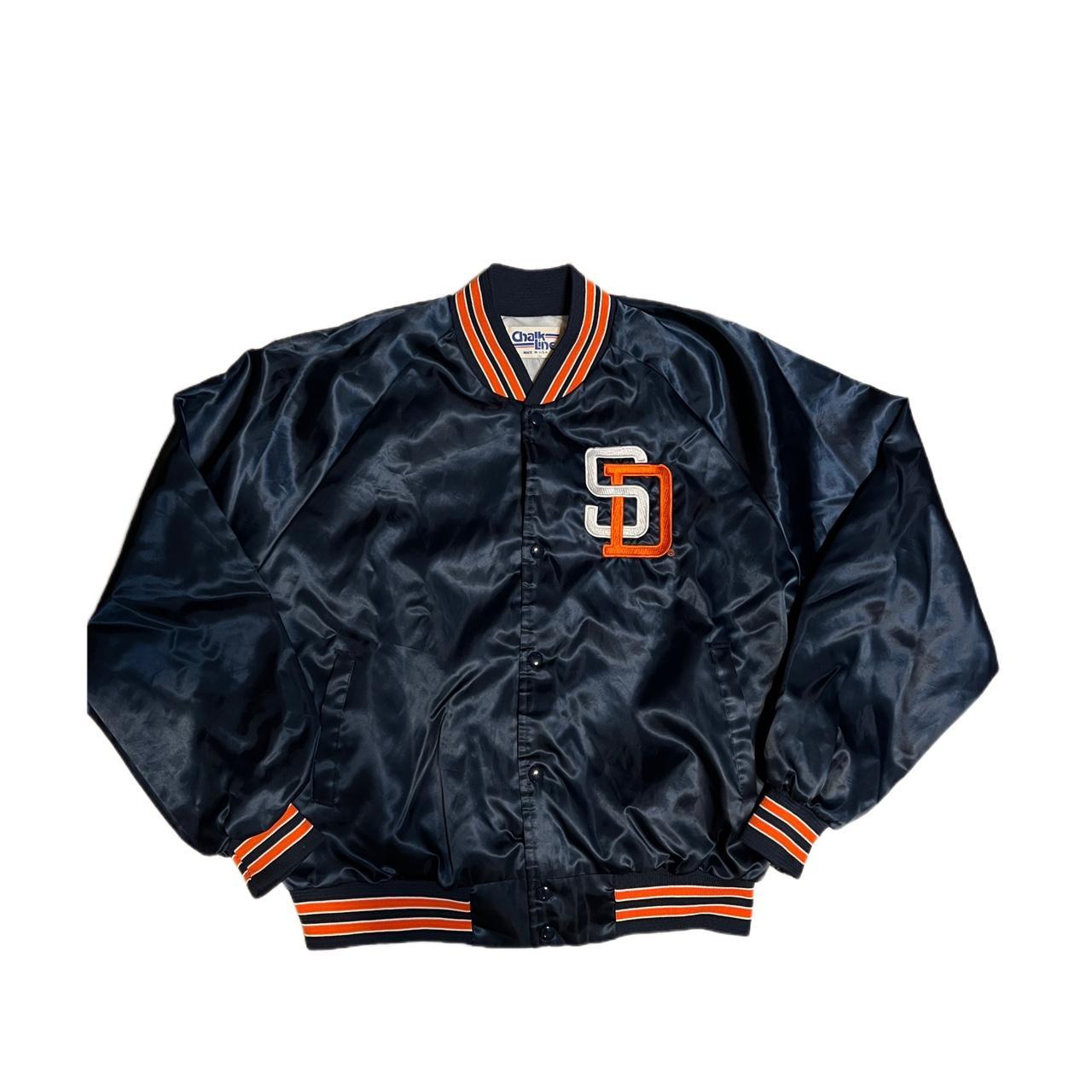 San Diego Padres Vintage Chalk Line Jacket L Rare 90s Satin 