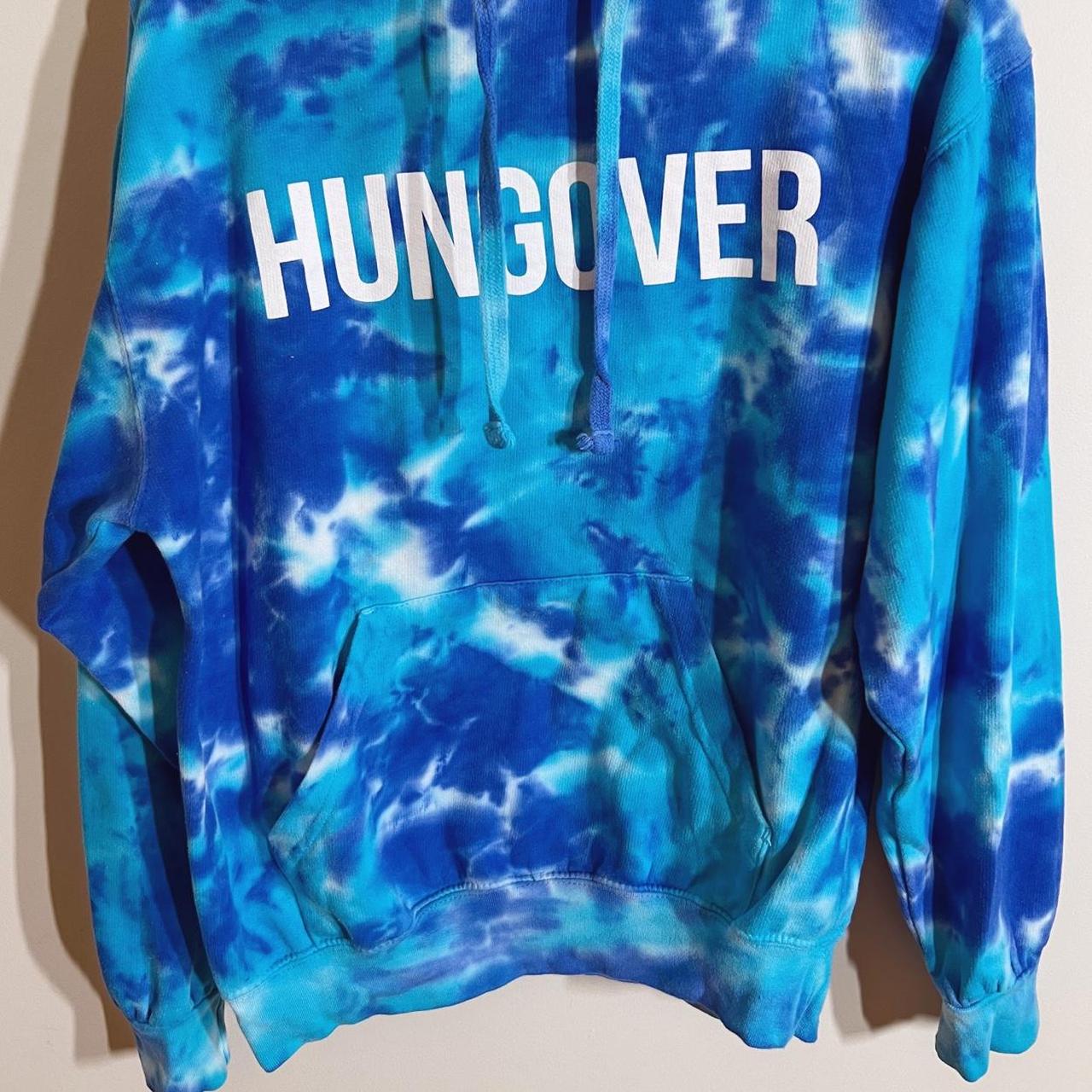 This Hungover Barstool blue tie dye hoodie says it Depop